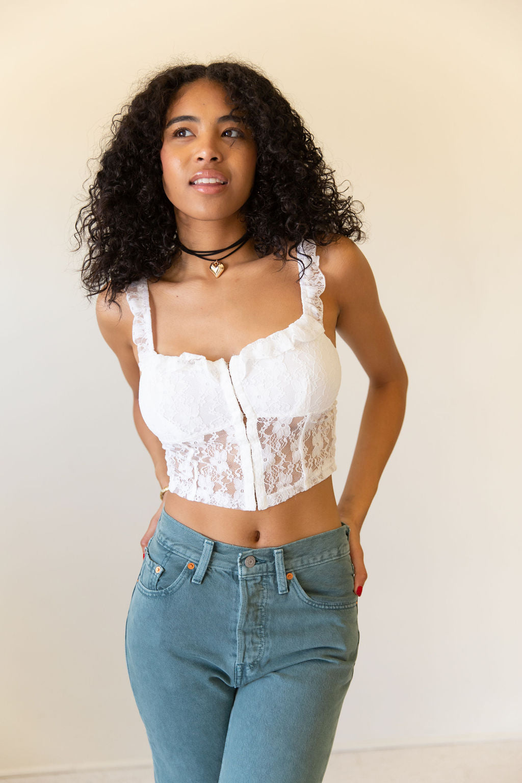 All Yours Floral Lace Cami Top