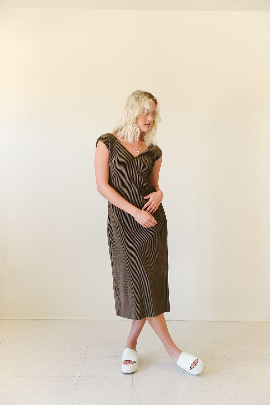 The Bittersweet Sleeveless Midi Dress by For Good