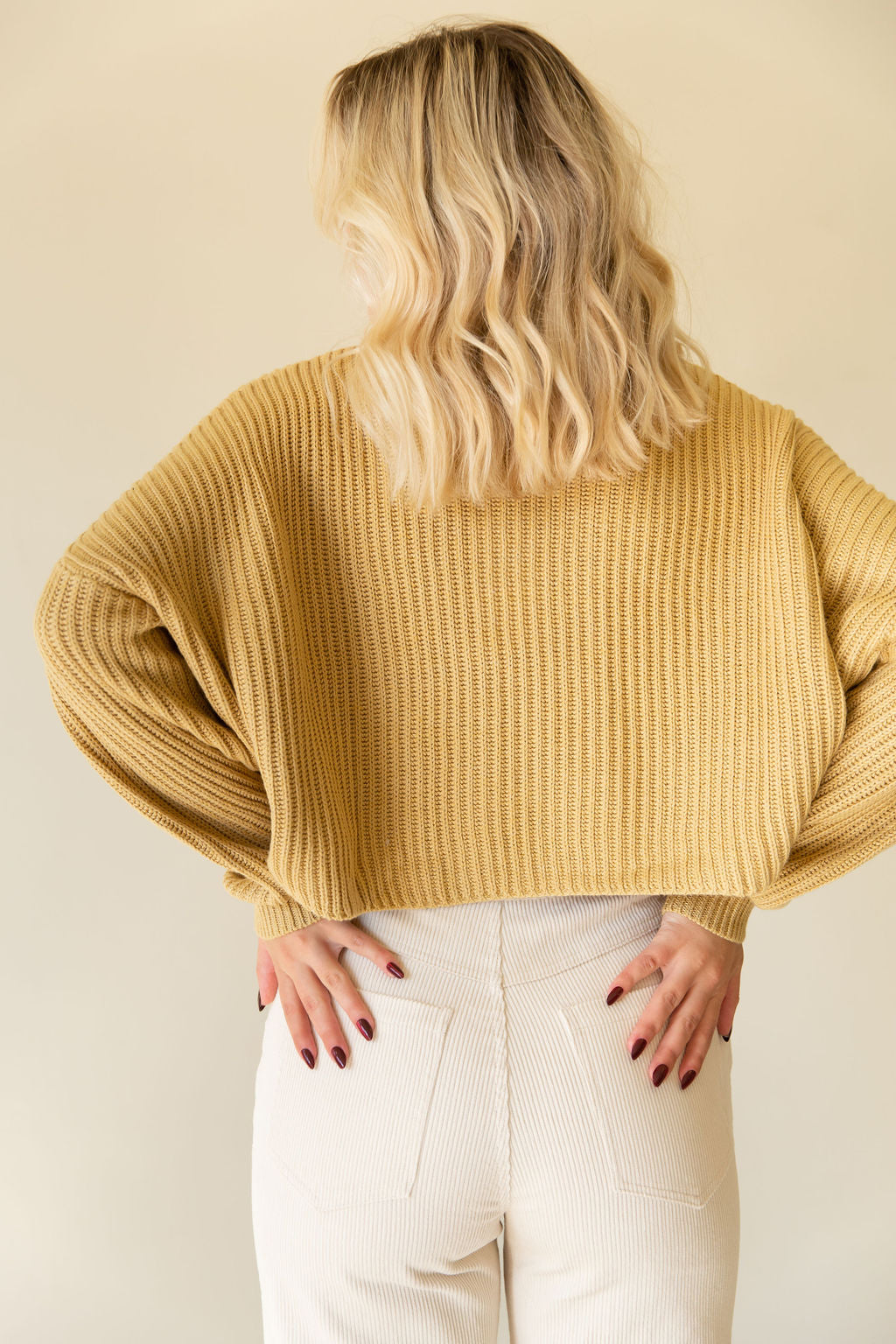 Mustard 2024 crop sweater