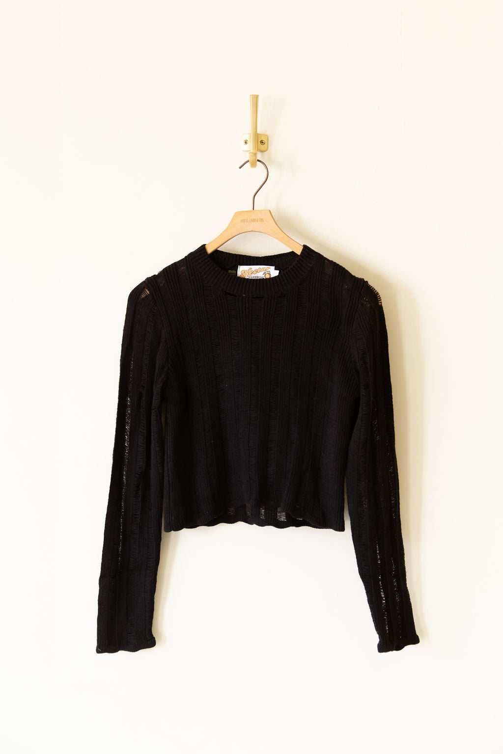 Someday Soon Ladder Knit Long Sleeve Top