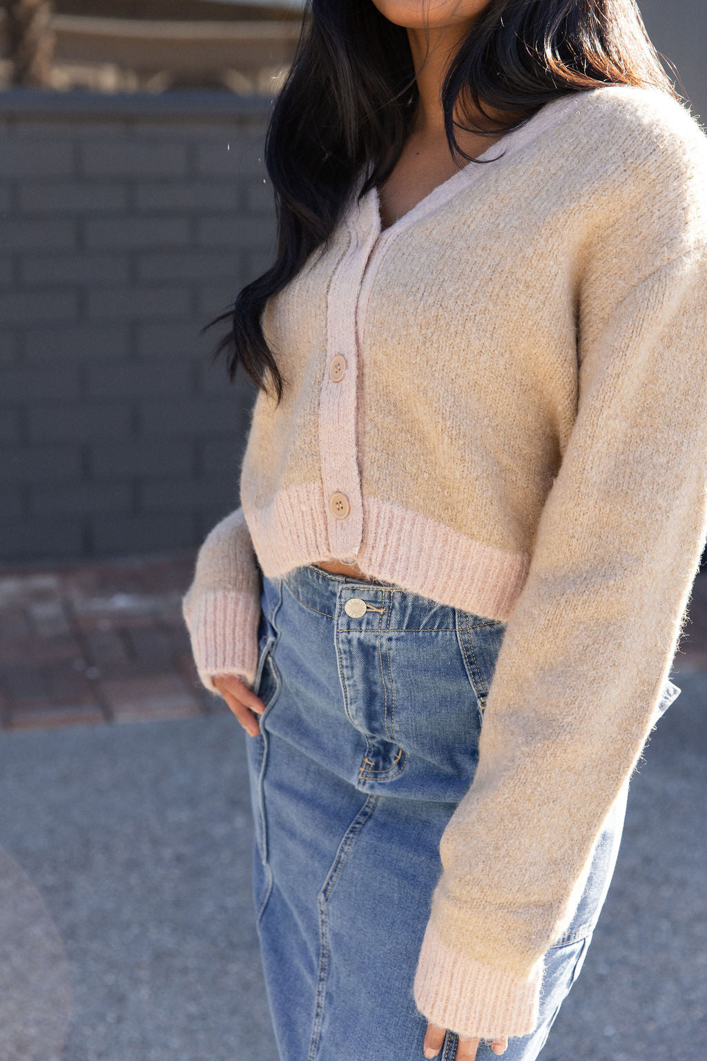 Always Moving Crop Cardigan by For Good