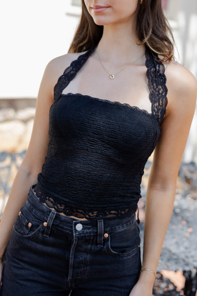 Lace Tube Halter Top