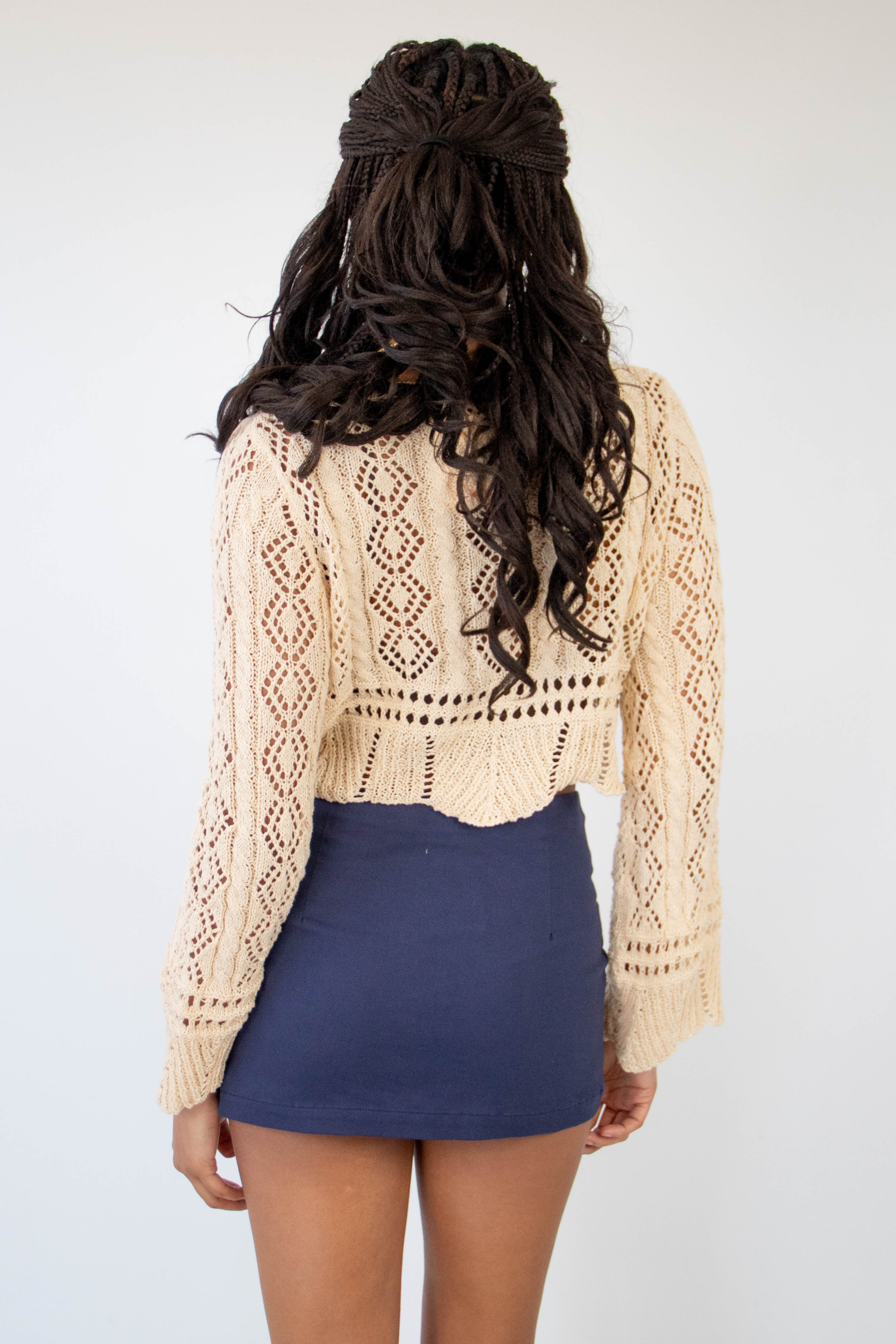 Openwork Long Sleeve Top