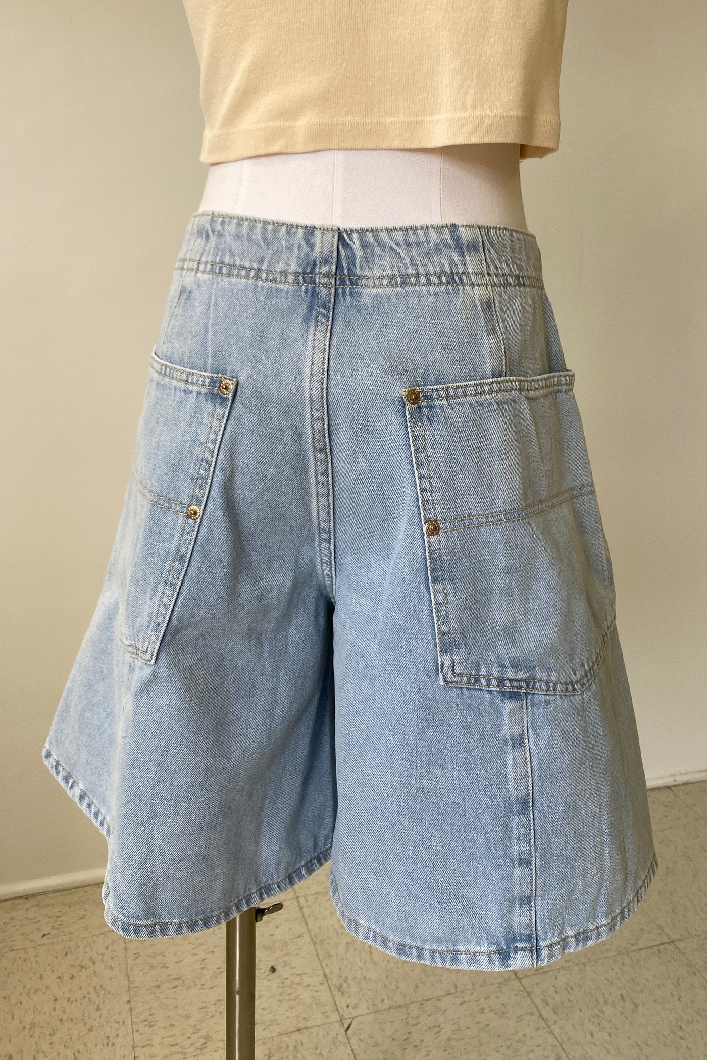 Denim Bermuda Shorts by For Good