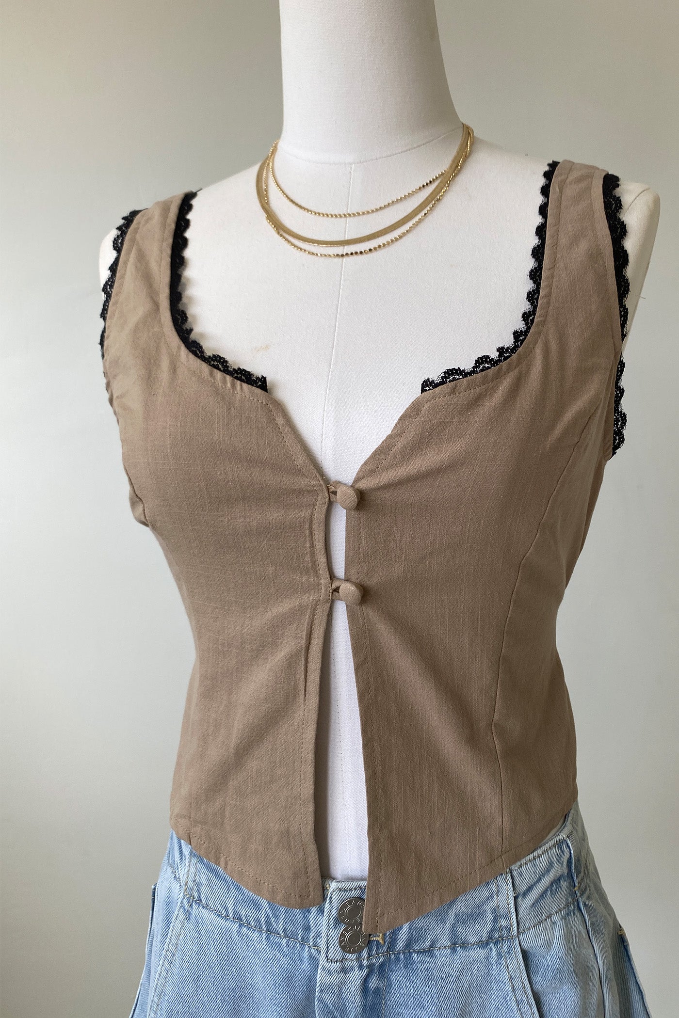 Split Front Wrap Vest