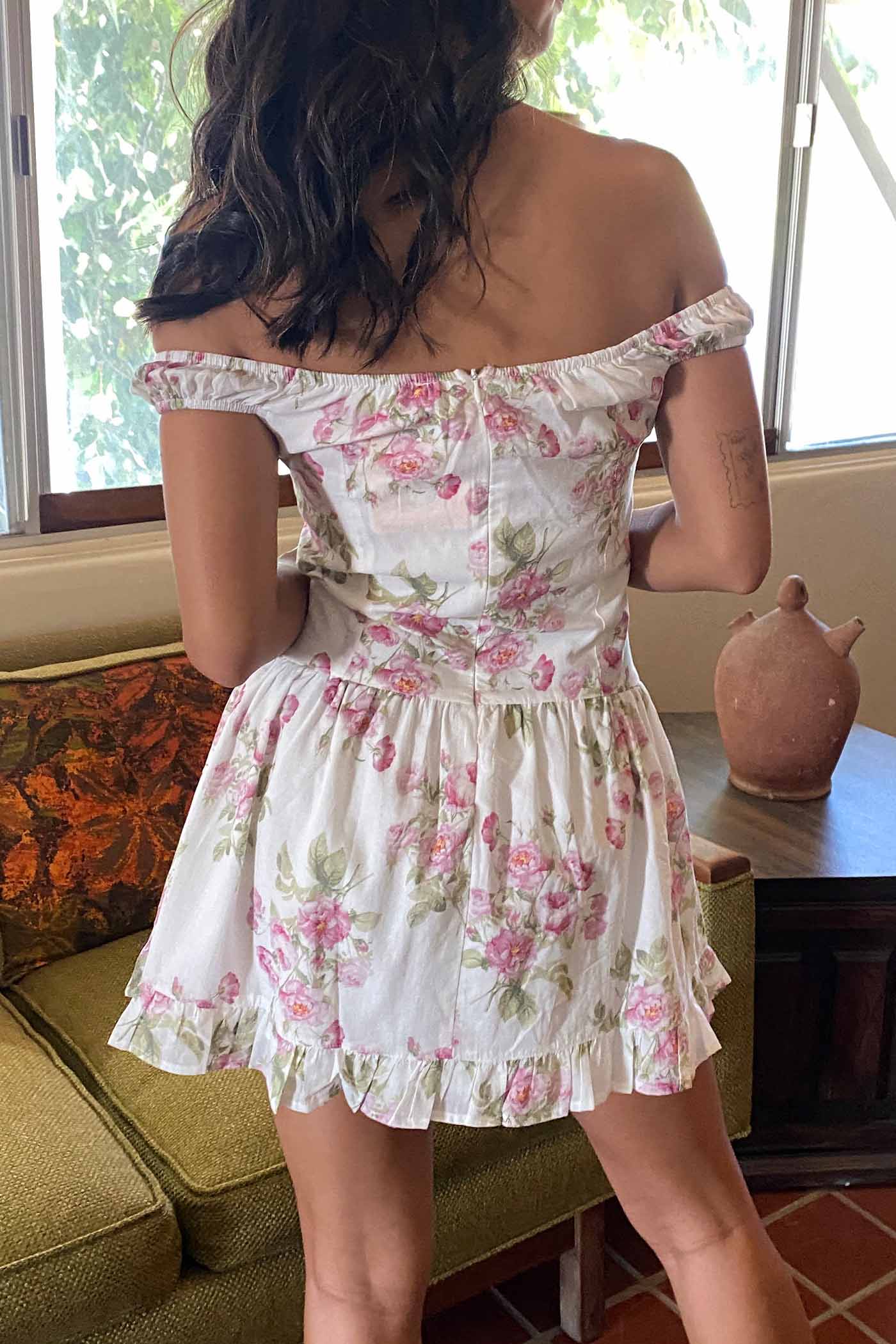 Floral Mini OTS Dress