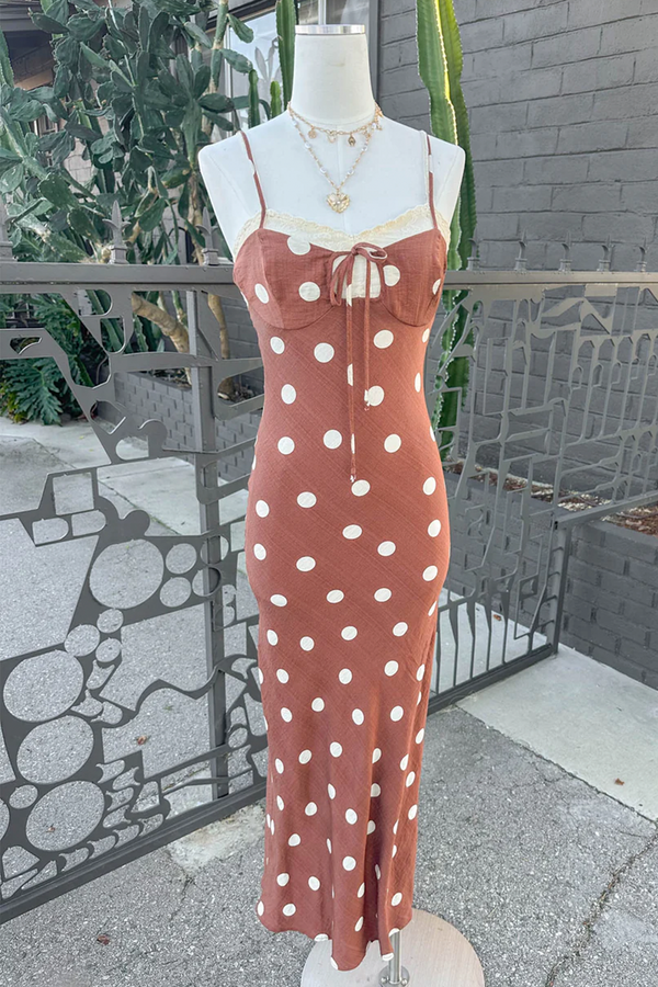Polka Dot Maxi Dress
