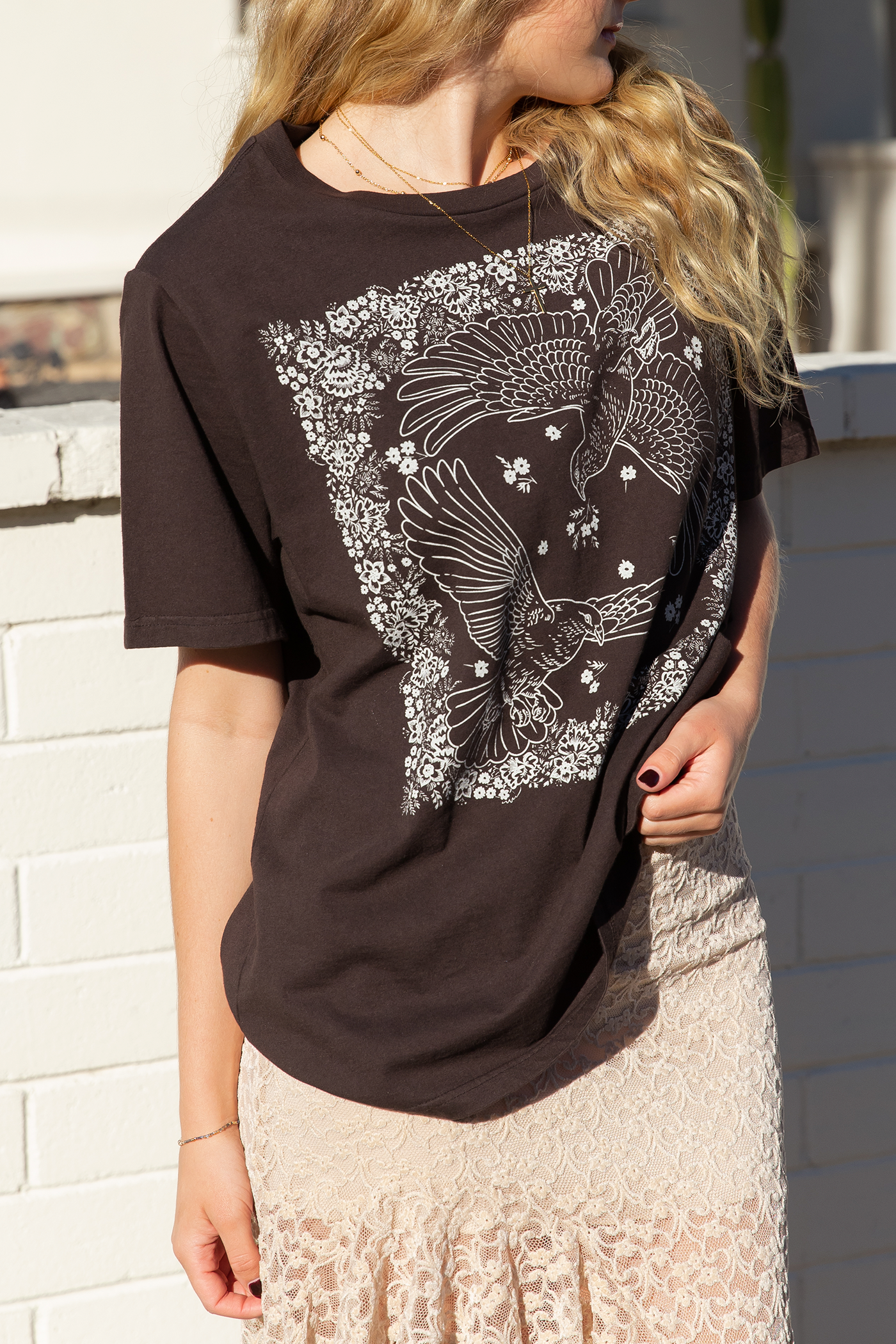 Doves Bandana BF Graphic Tee