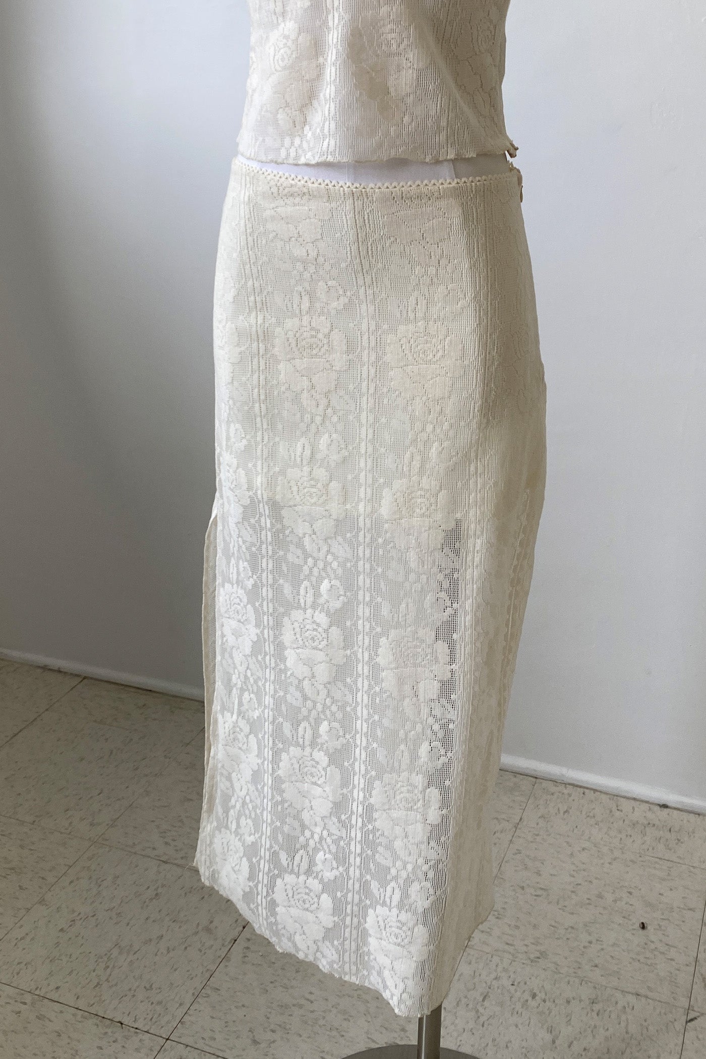 Crochet Lace Midi Skirt