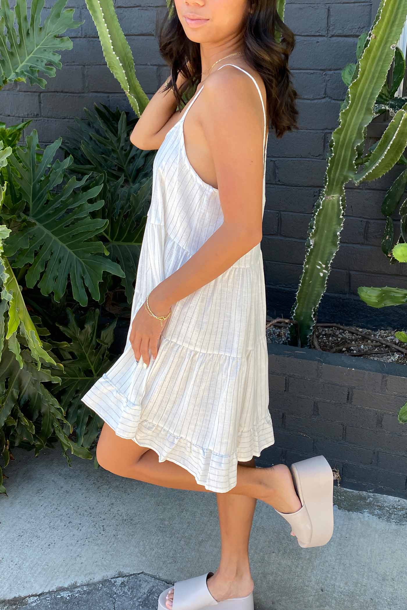 Pinstripe Cami Mini Dress