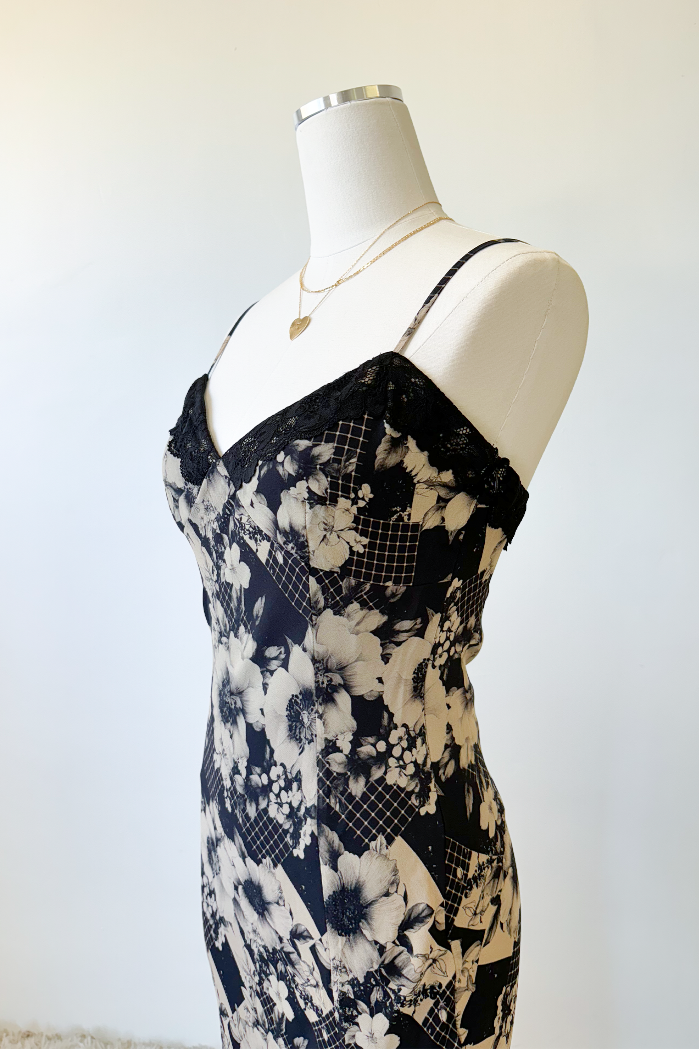 Mixed Floral Midi Dress