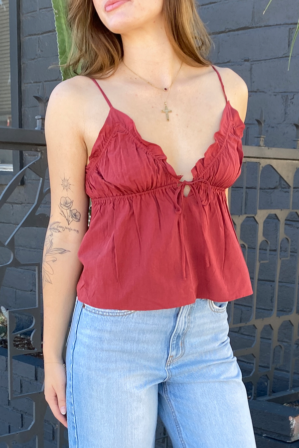Ruffled Babydoll Top