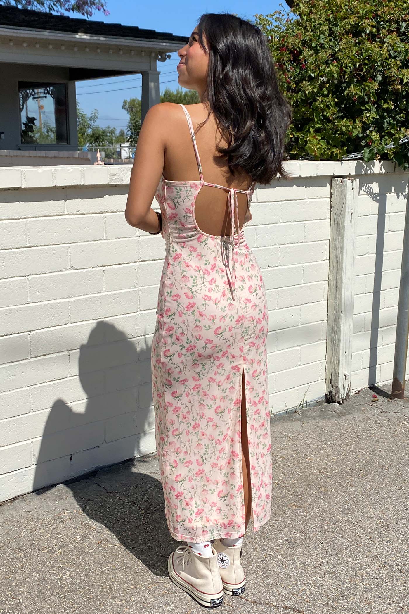 Sleeveless Mesh Maxi Dress