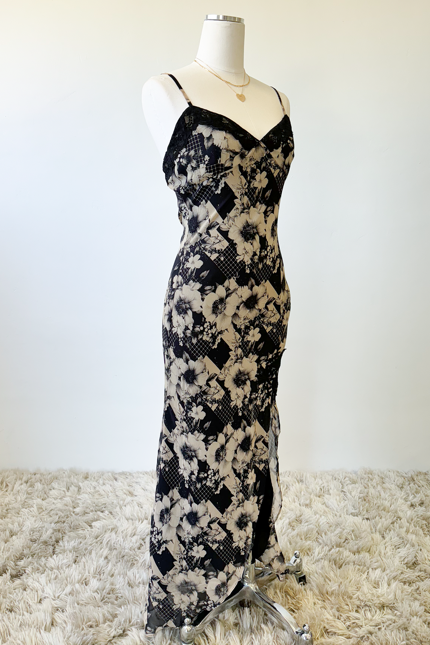 Mixed Floral Midi Dress