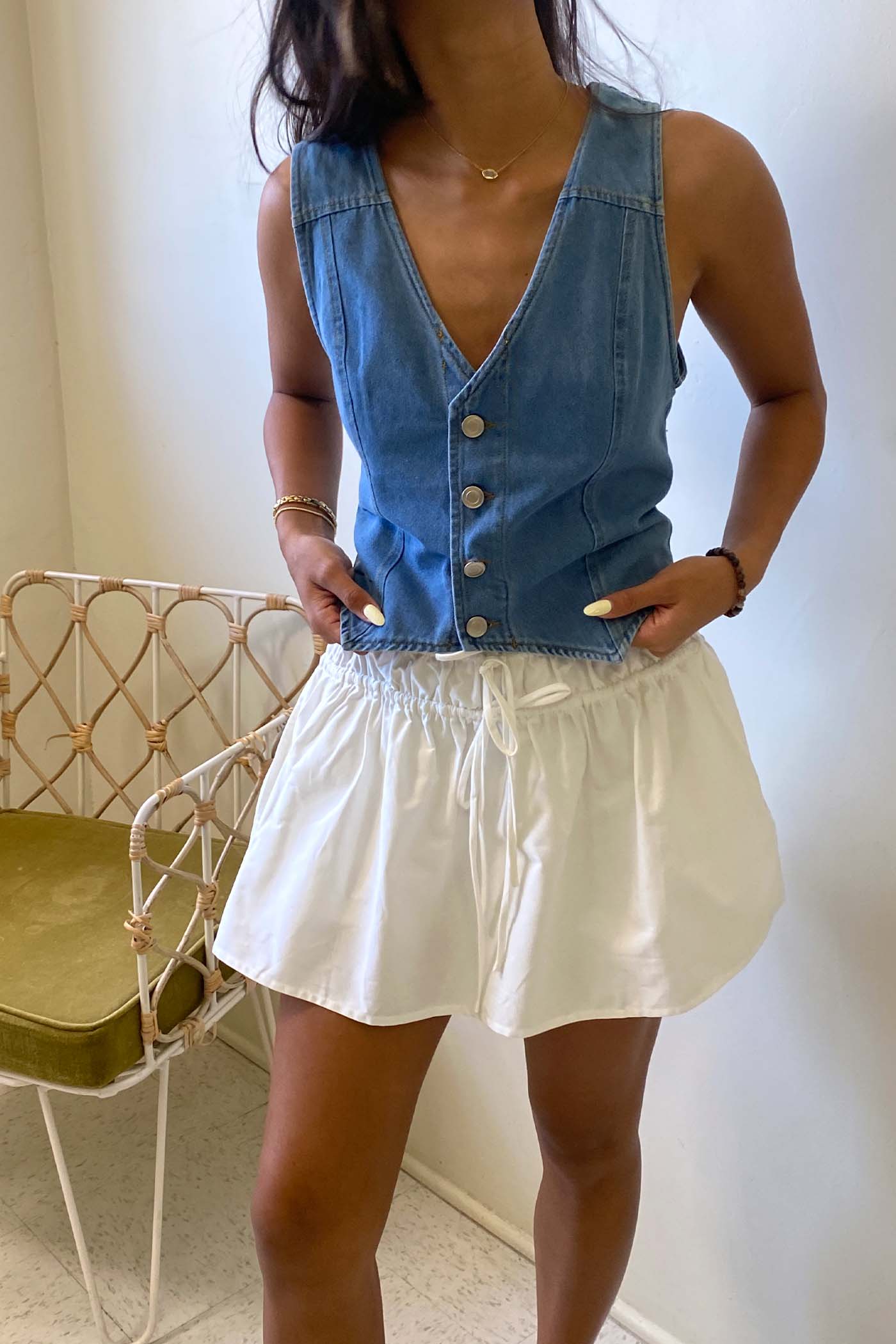 Linen Mini Skort