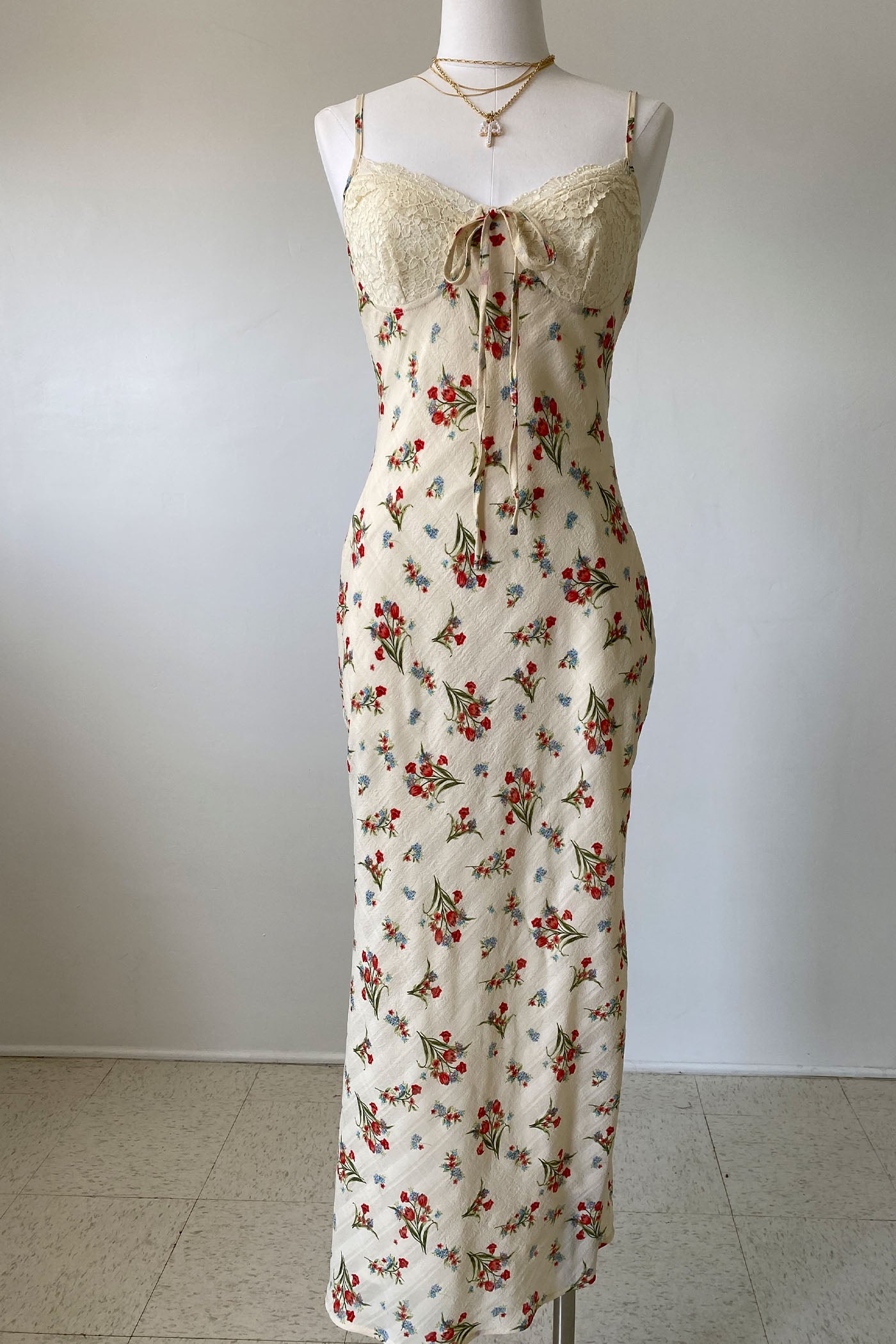 Open Back Floral Maxi Dress