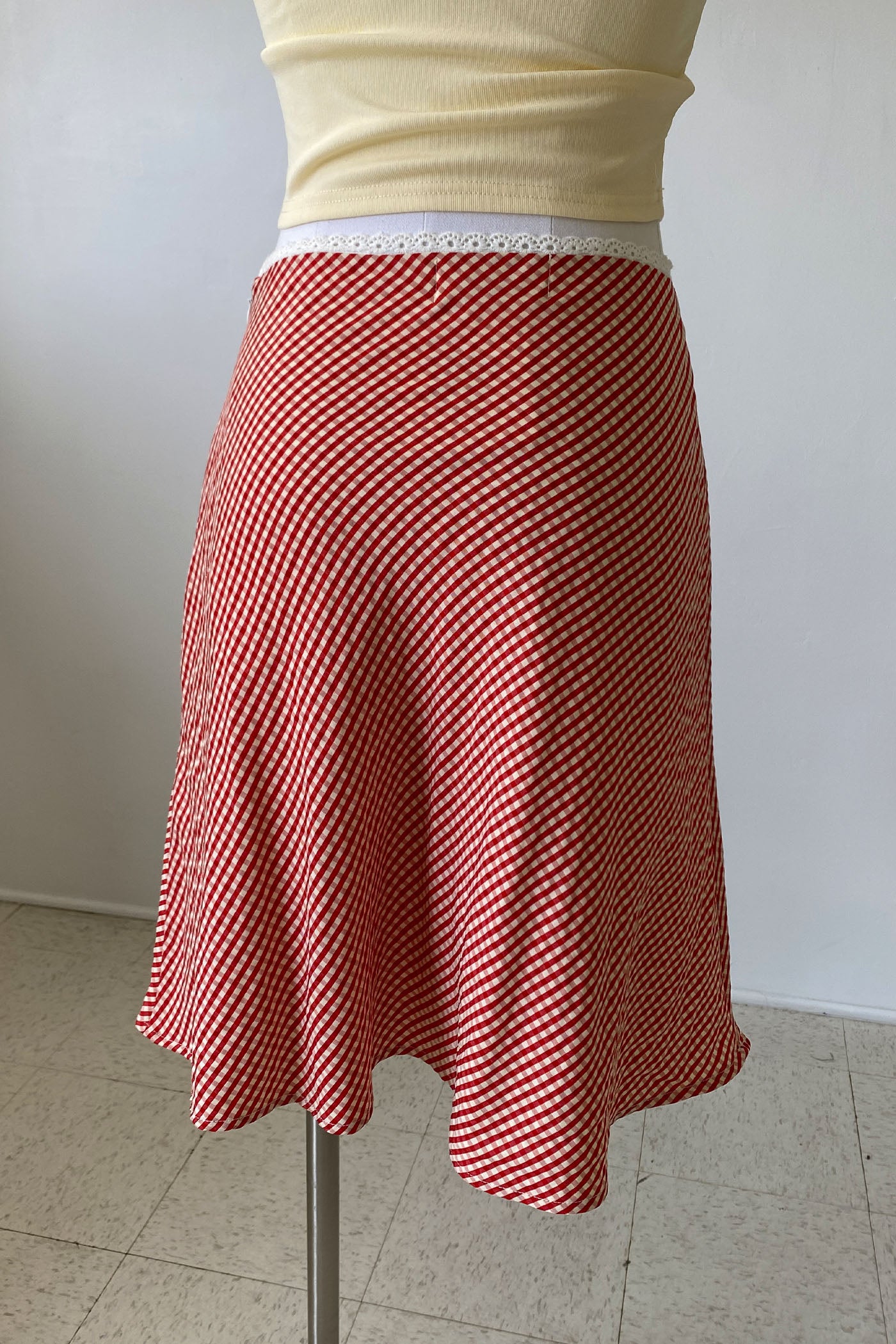 Gingham Midi Skirt