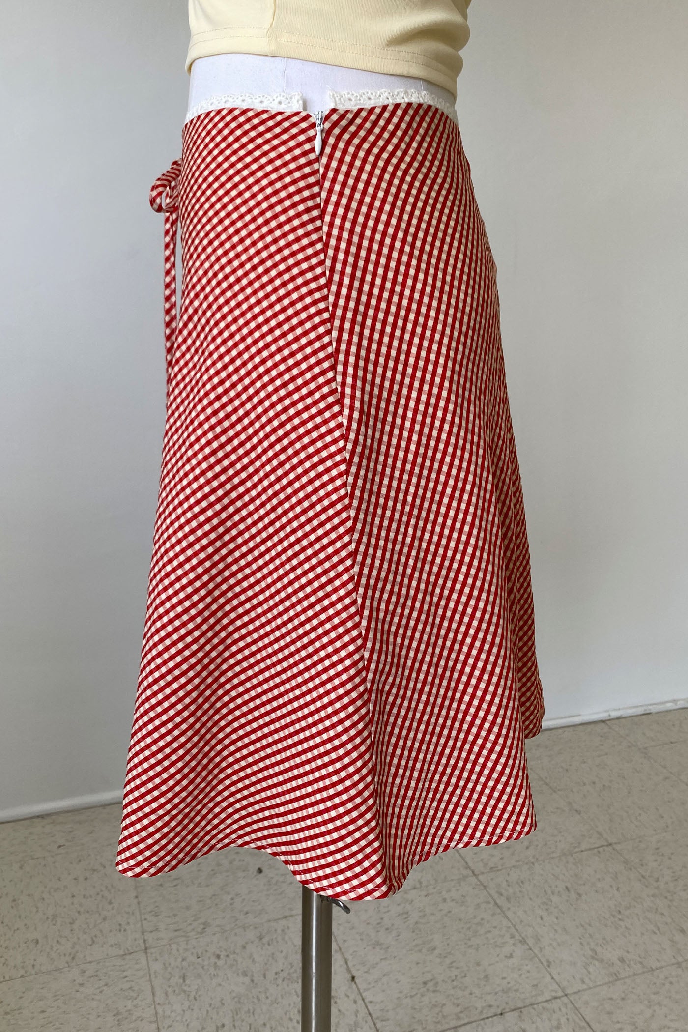 Gingham Midi Skirt