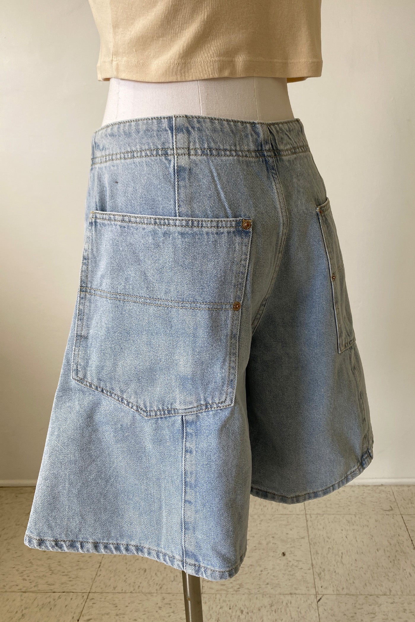 Denim Bermuda Shorts by For Good