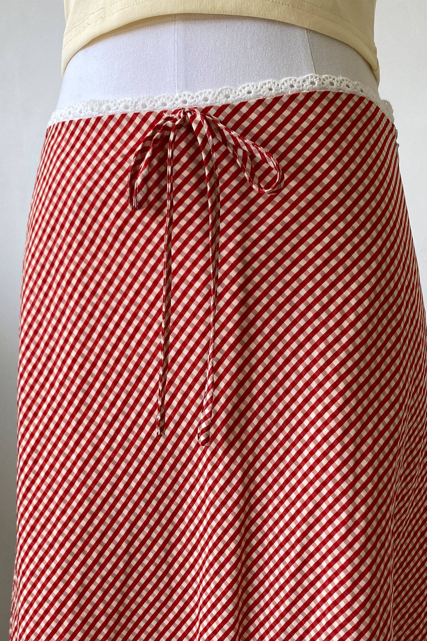 Gingham Midi Skirt