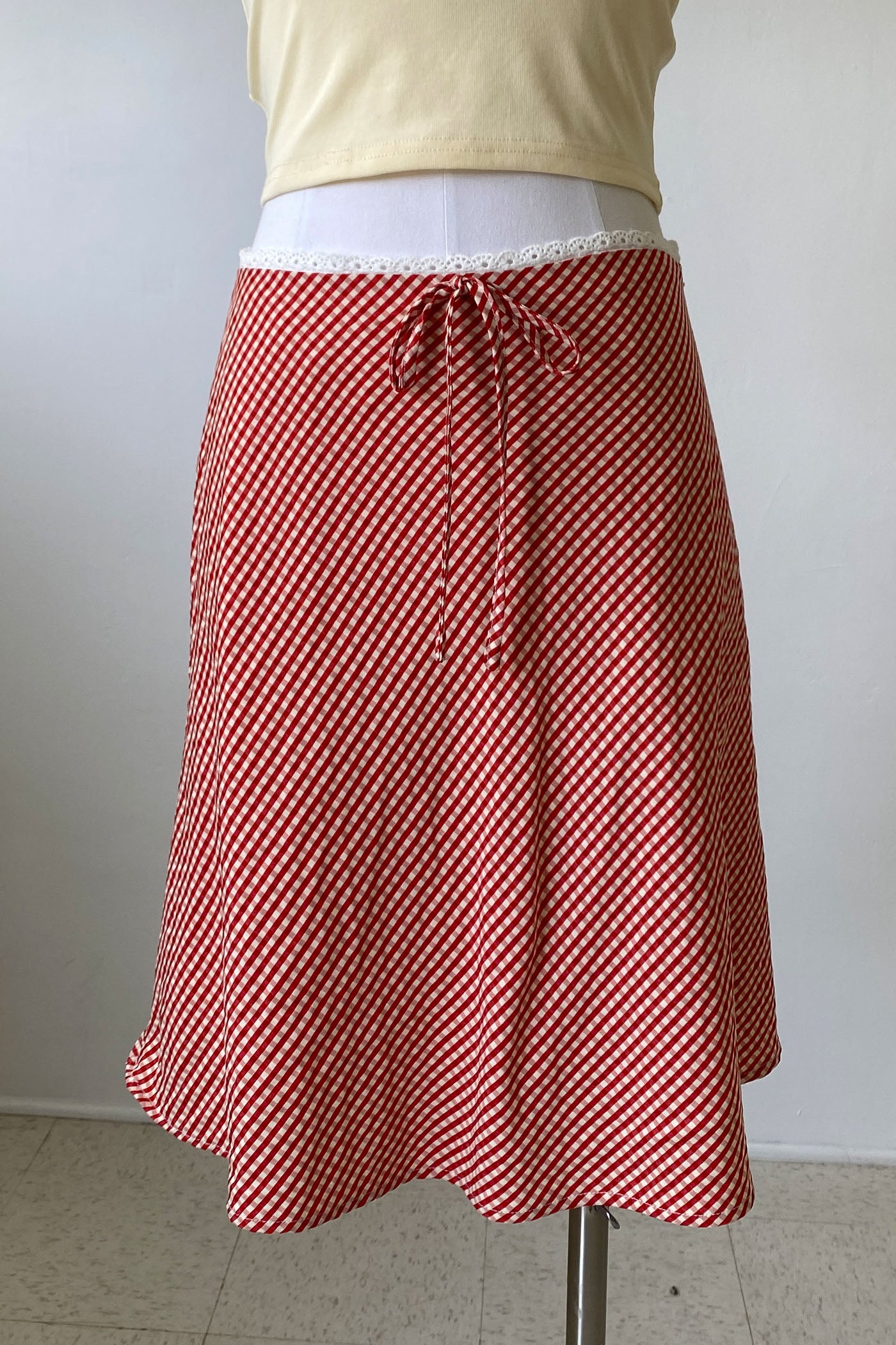 Gingham Midi Skirt