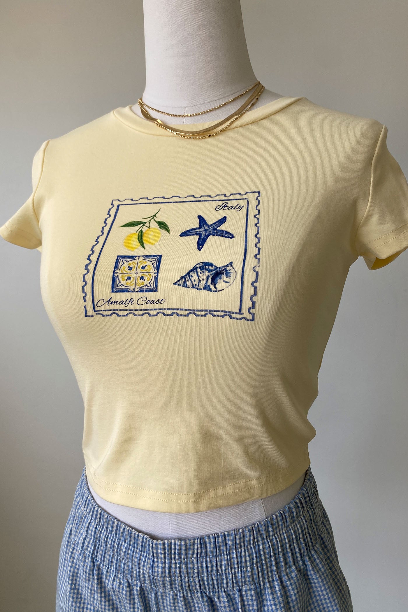 Amalfi Coast Postcard Graphic Baby Tee