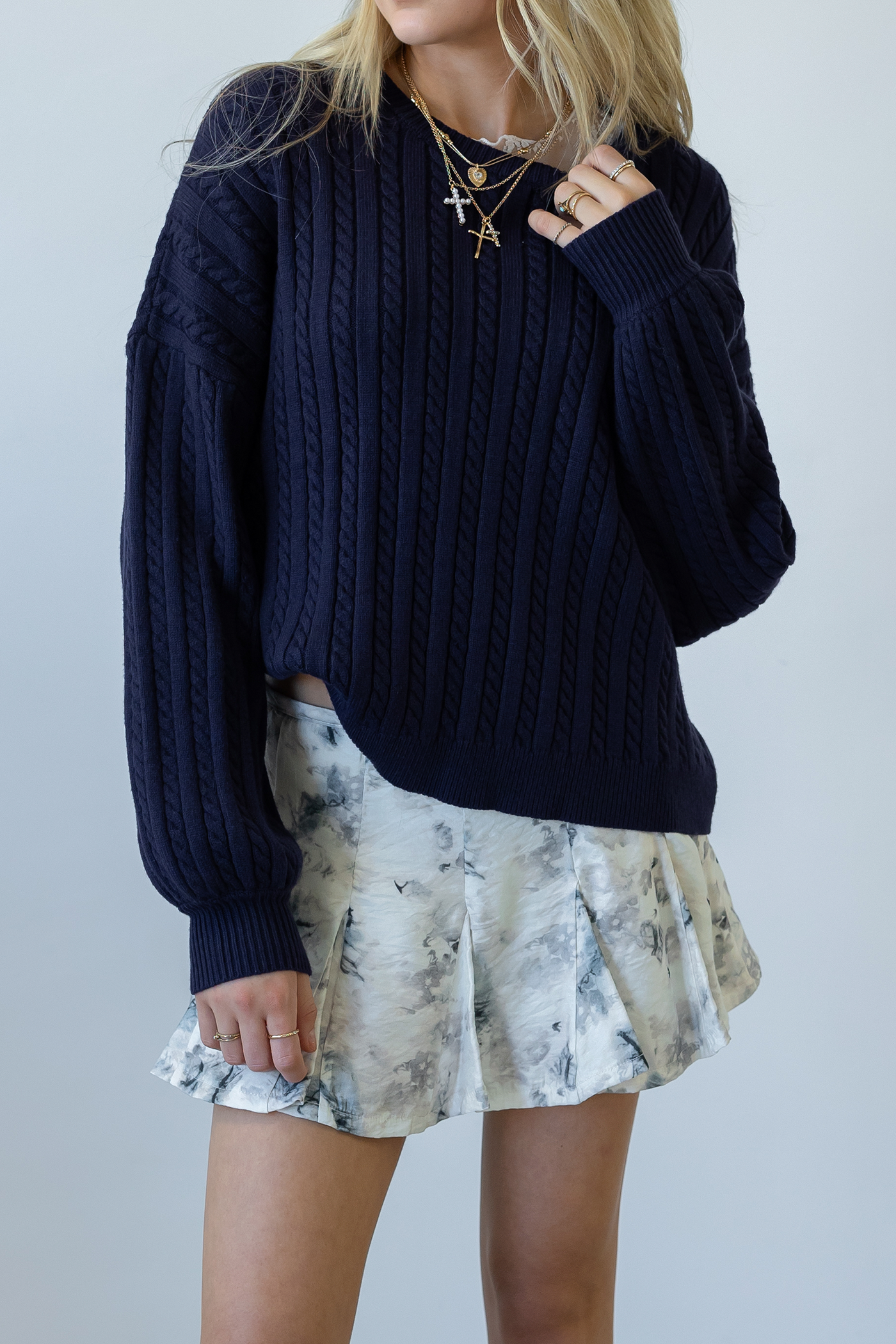 Basic Cable Knit Sweater