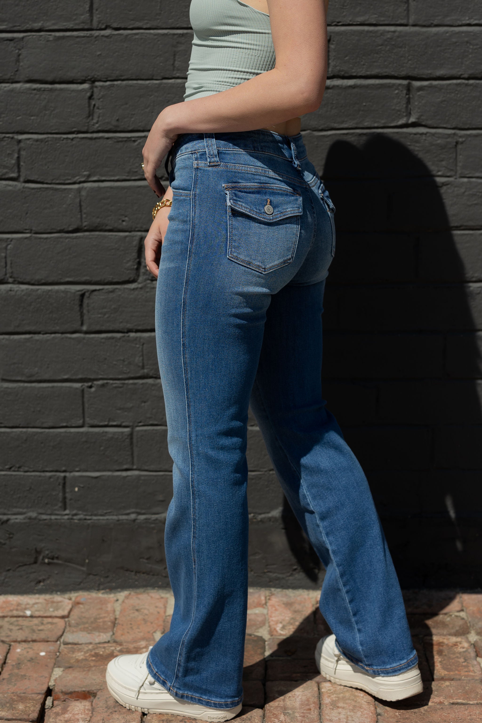 Low Rise Y2K Bootcut Jeans by Nectar Premium Denim