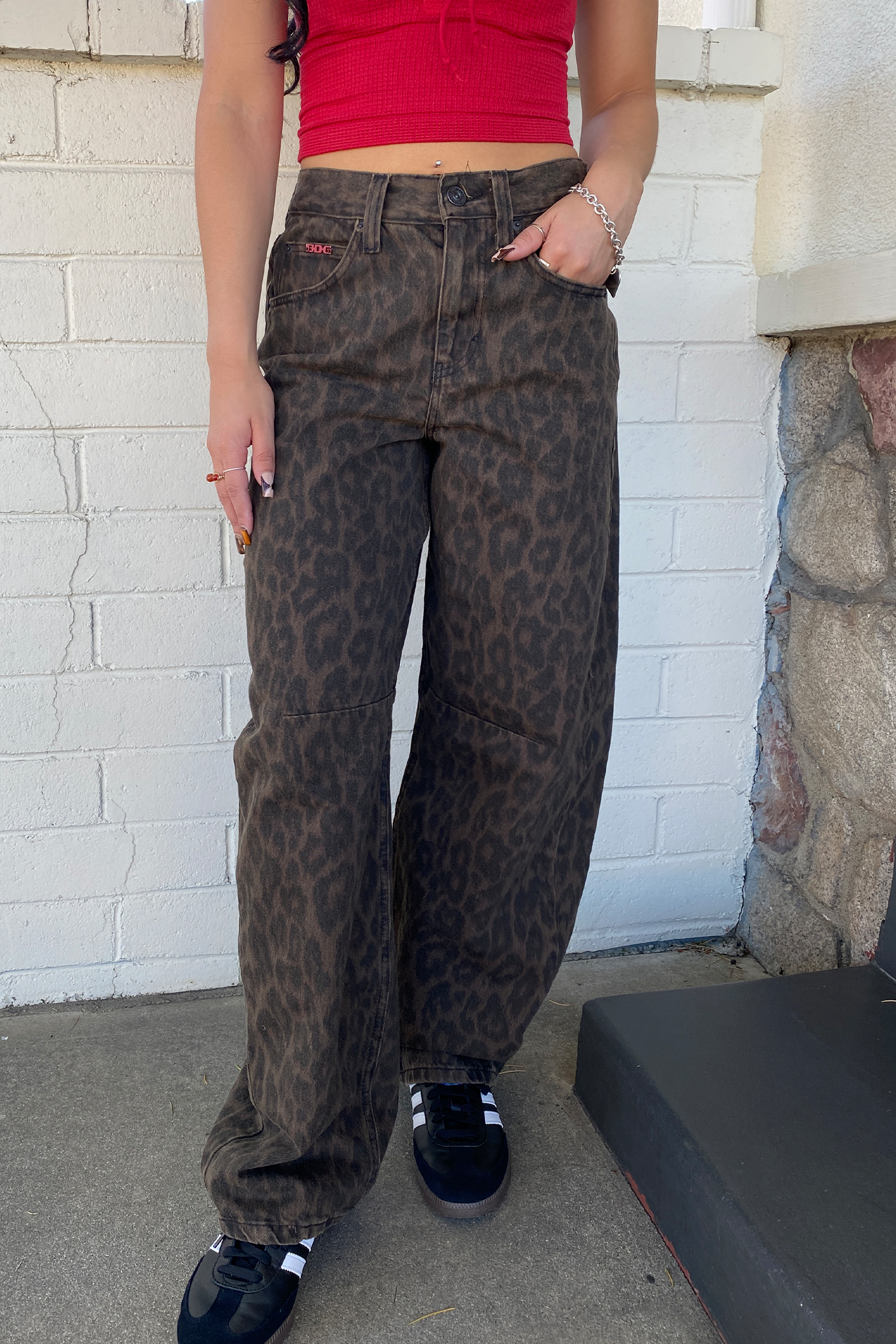 Leopard Denim Boyfriend Jeans by BDG