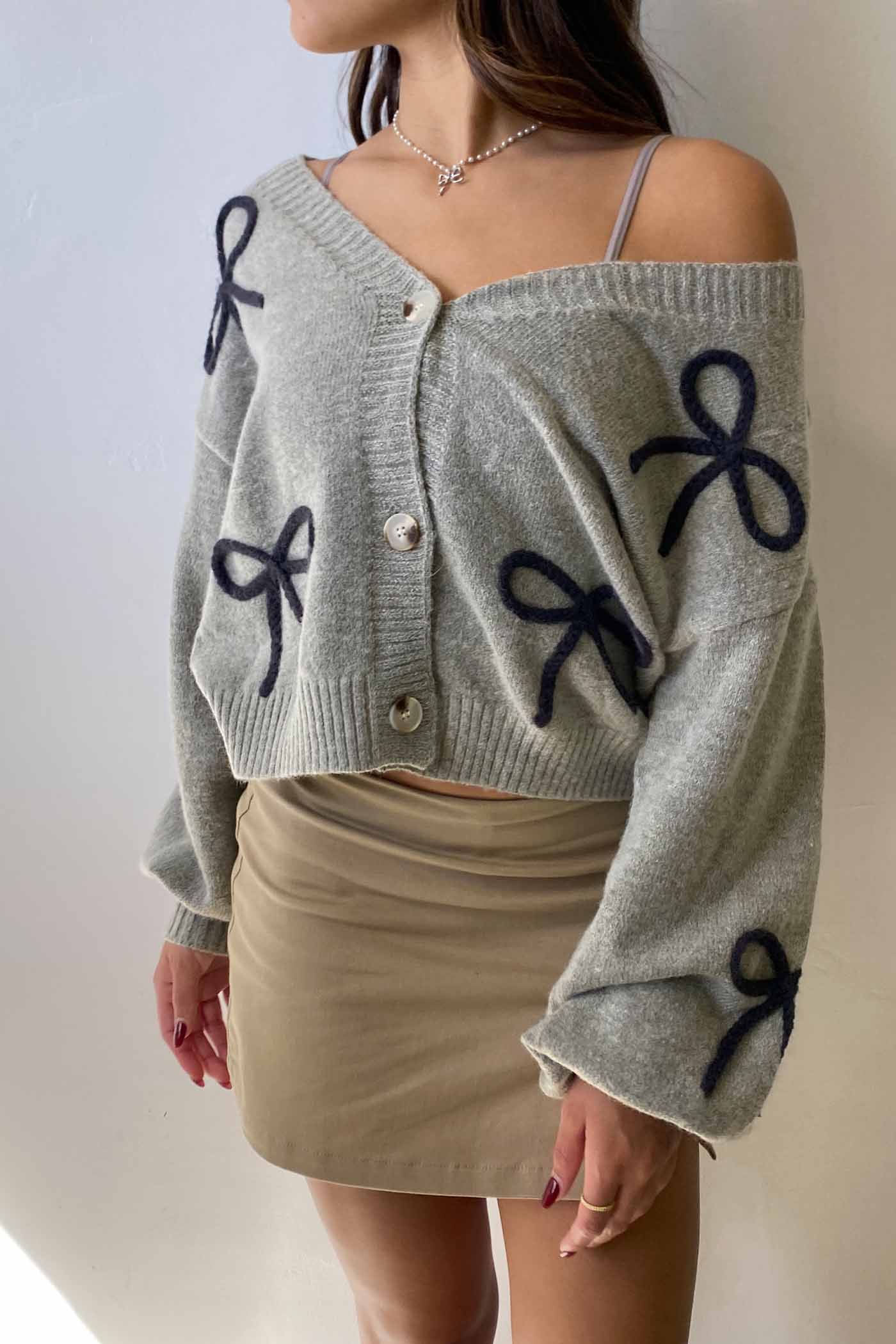 Ribbon Embroidered Cardigan