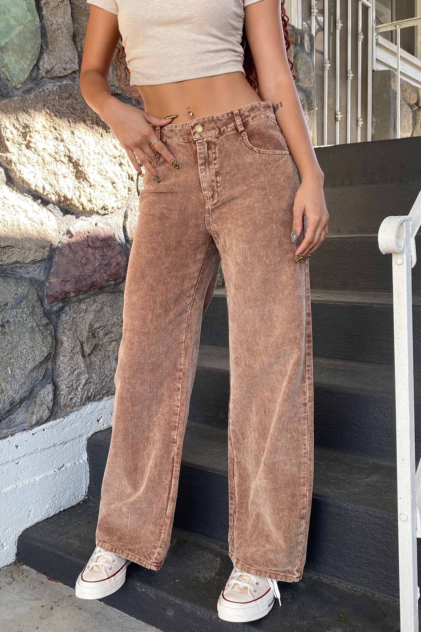 Wide Leg Corduroy Pants