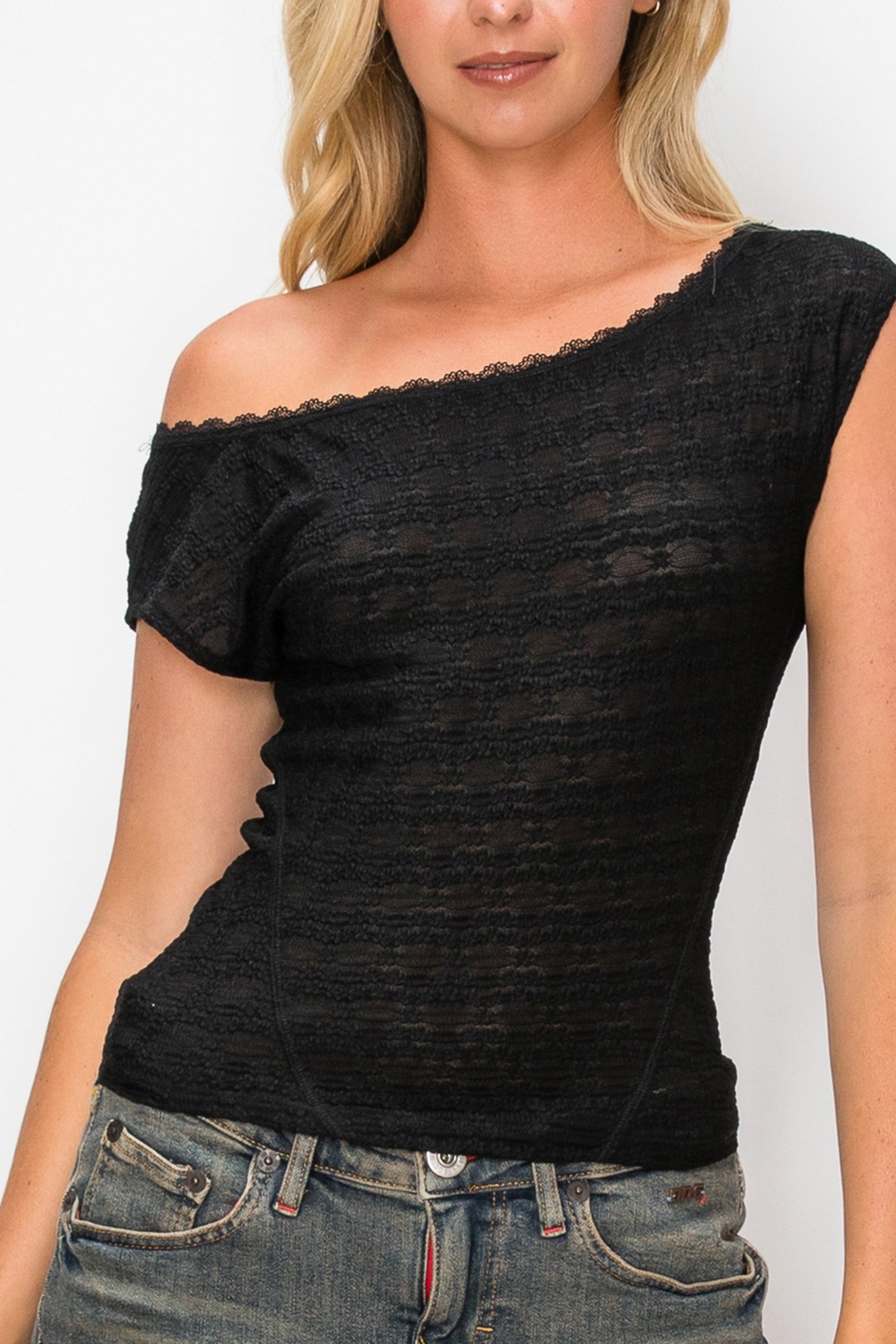 Off The Shoulder Lace Top