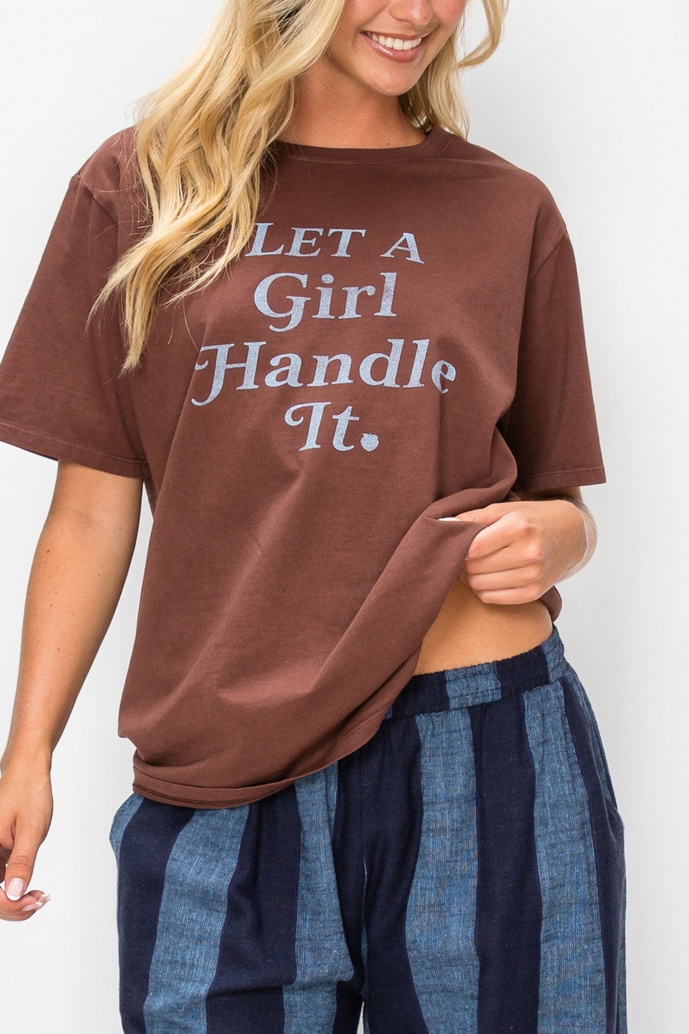 Let A Girl Handle It BF Graphic Tee