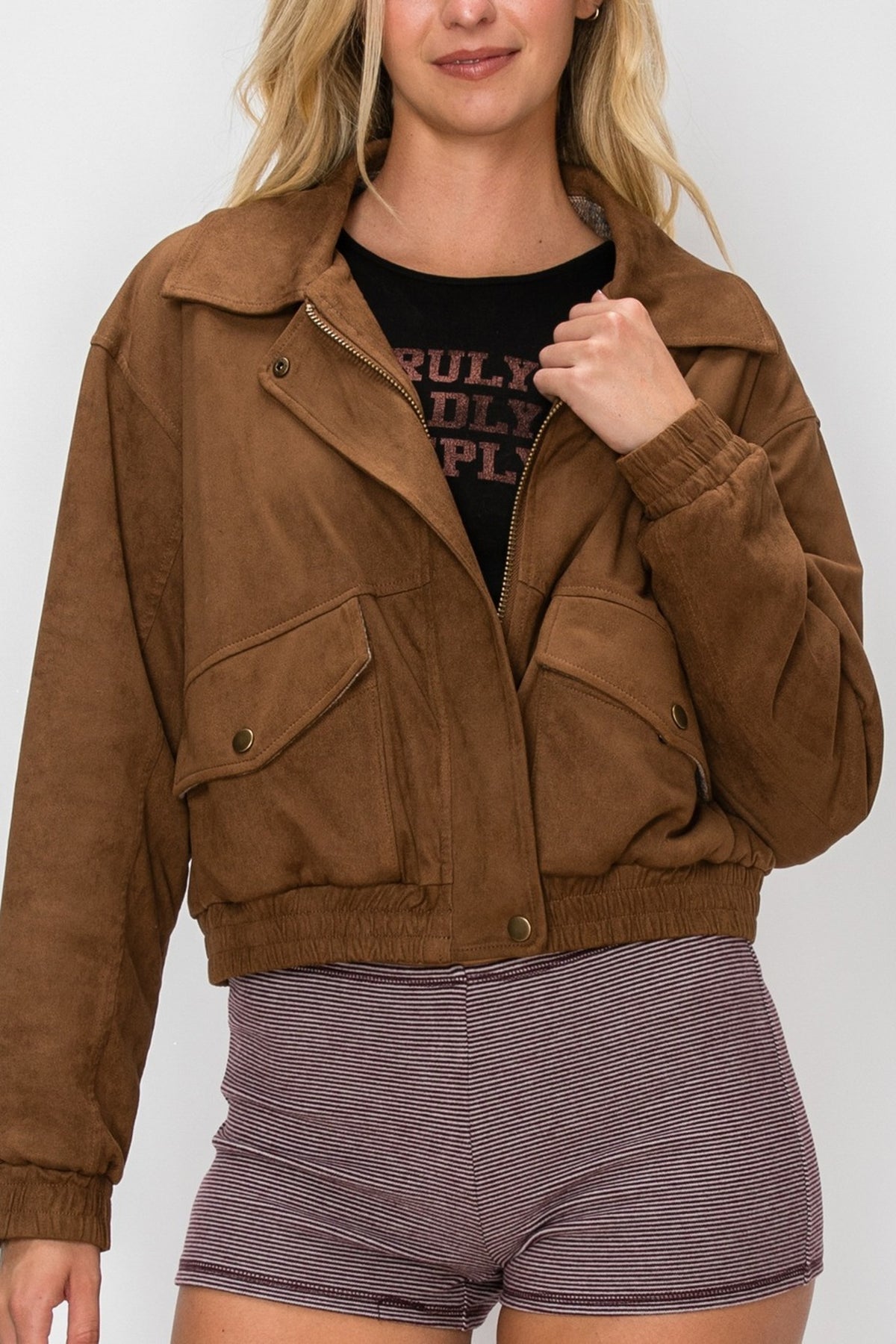 Faux Suede Jacket