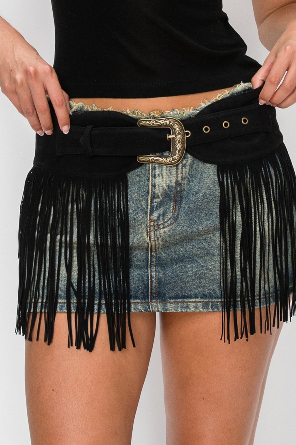 Western Fringe Statement Belt