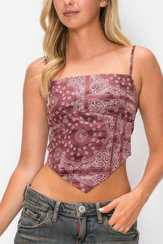 Bandana Tie Back Cami Top
