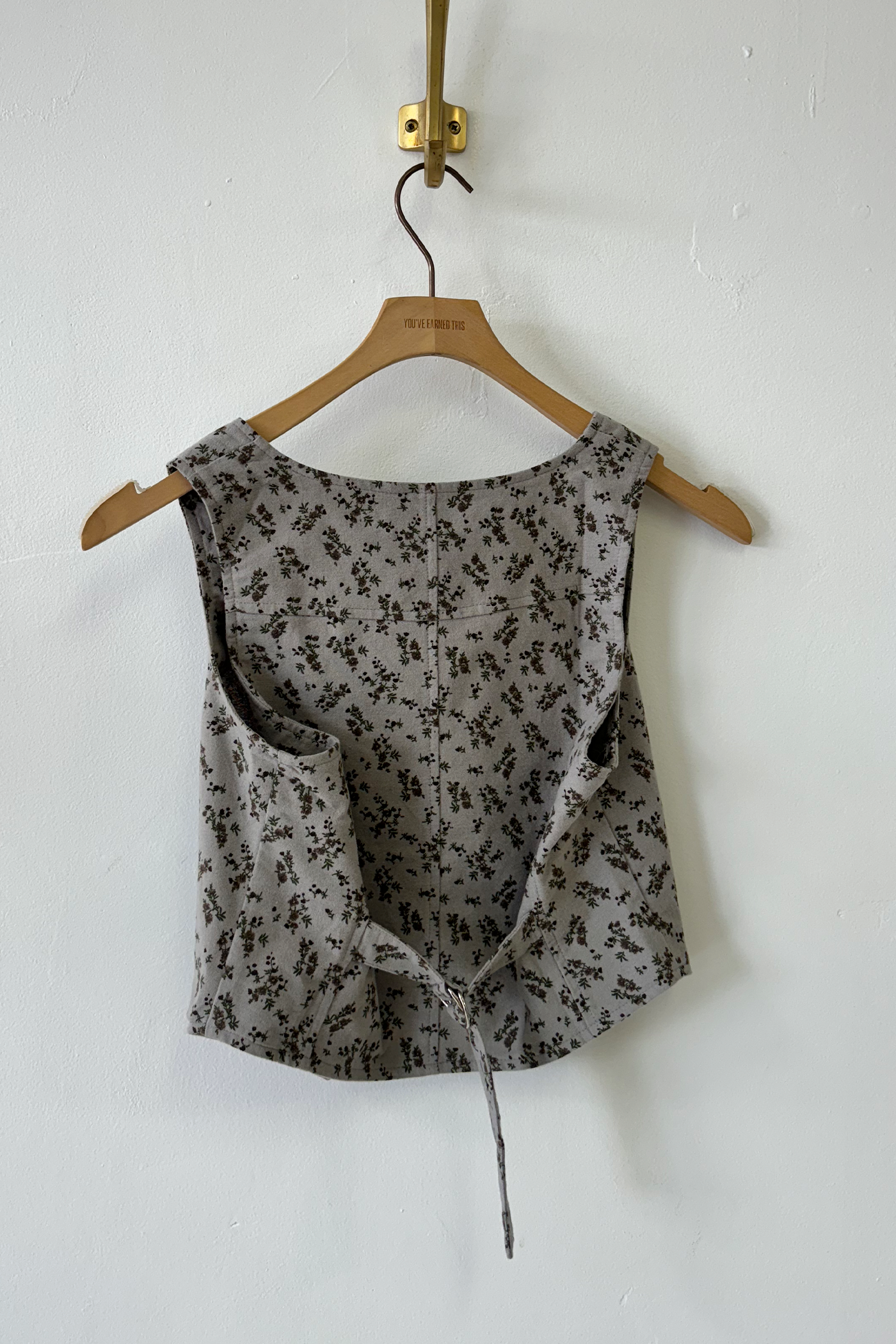 Button Up Floral Vest