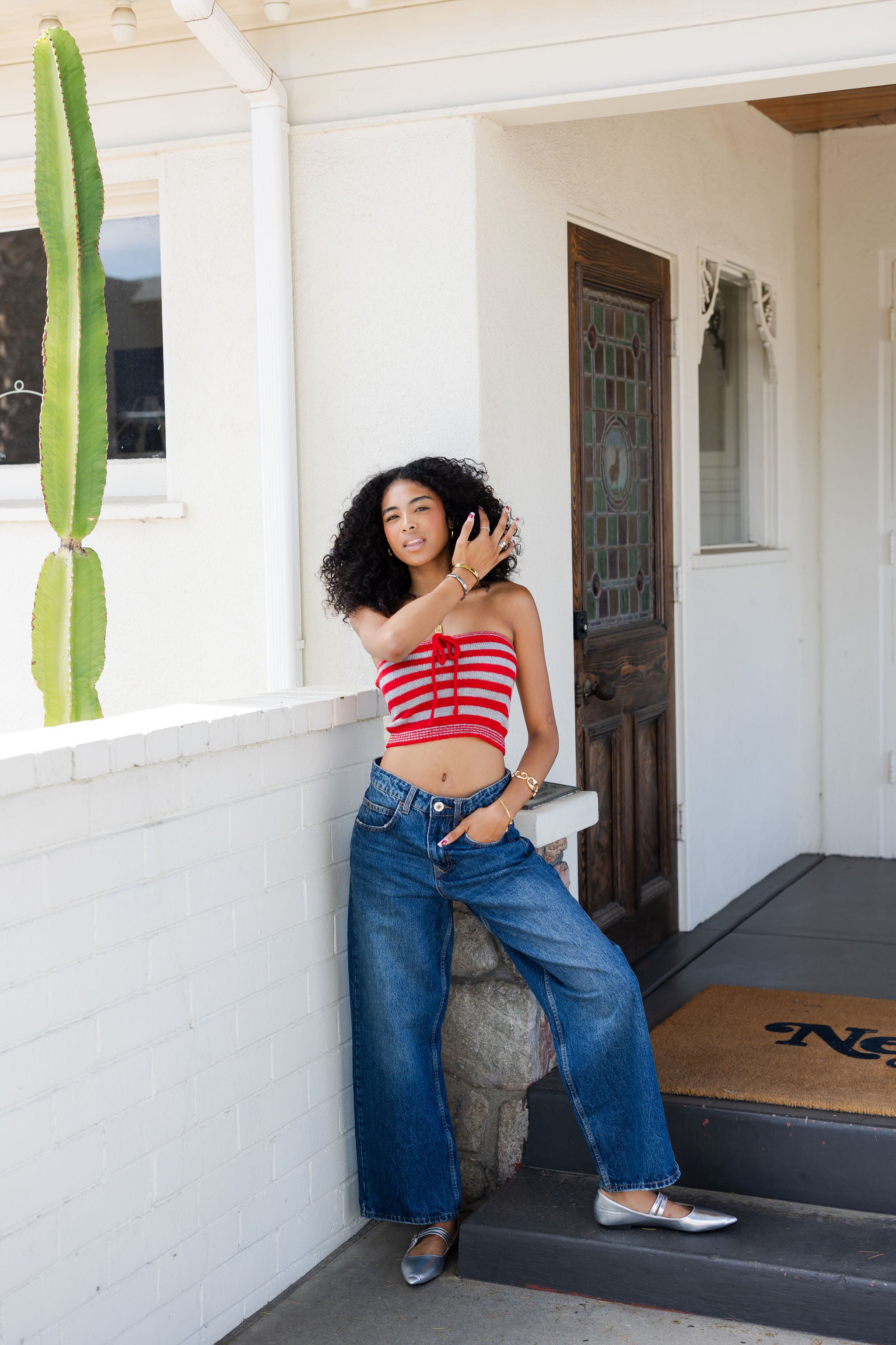 Striped Knit Tube Top