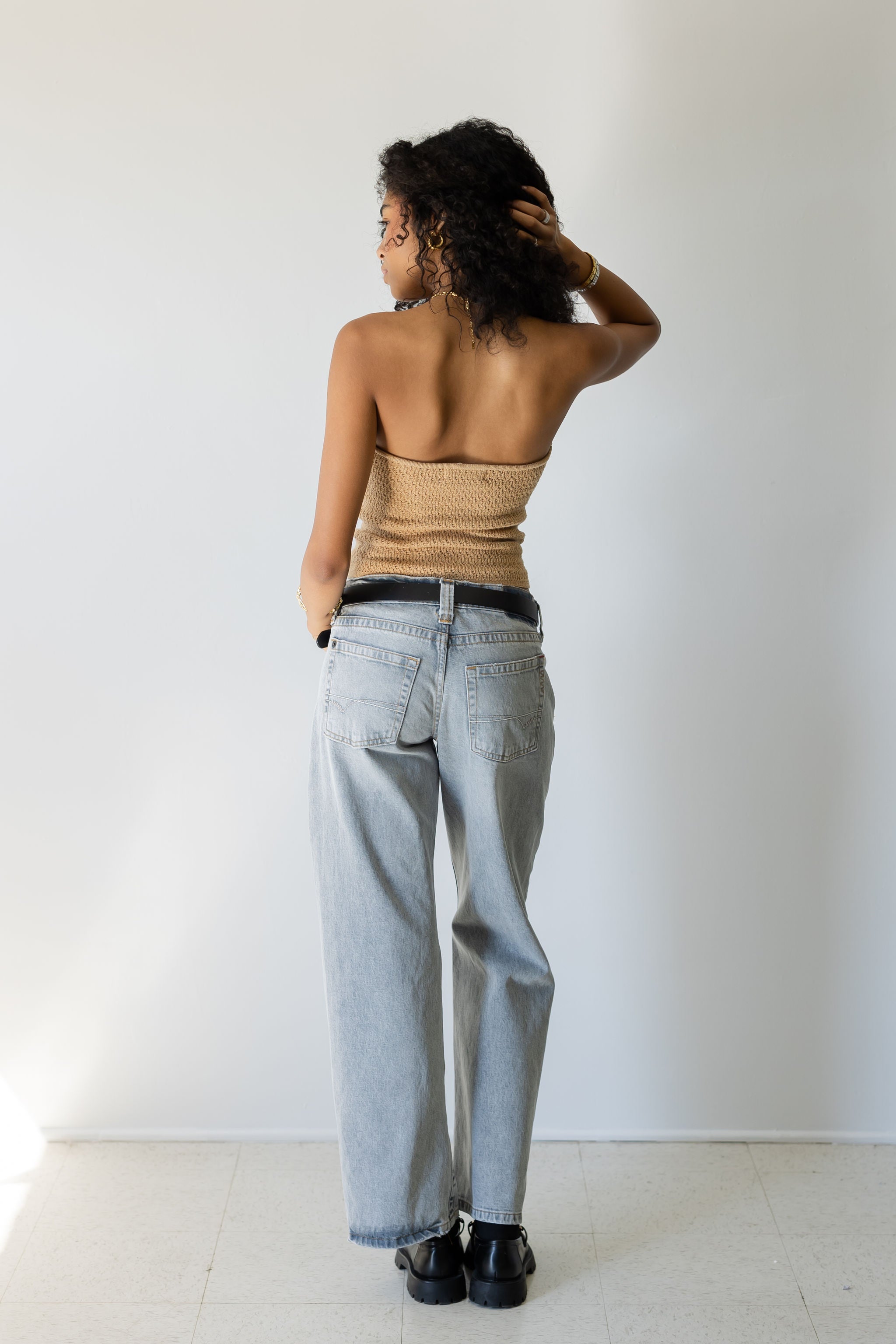 Kayla Low Rider Wide Leg Jeans by BDG