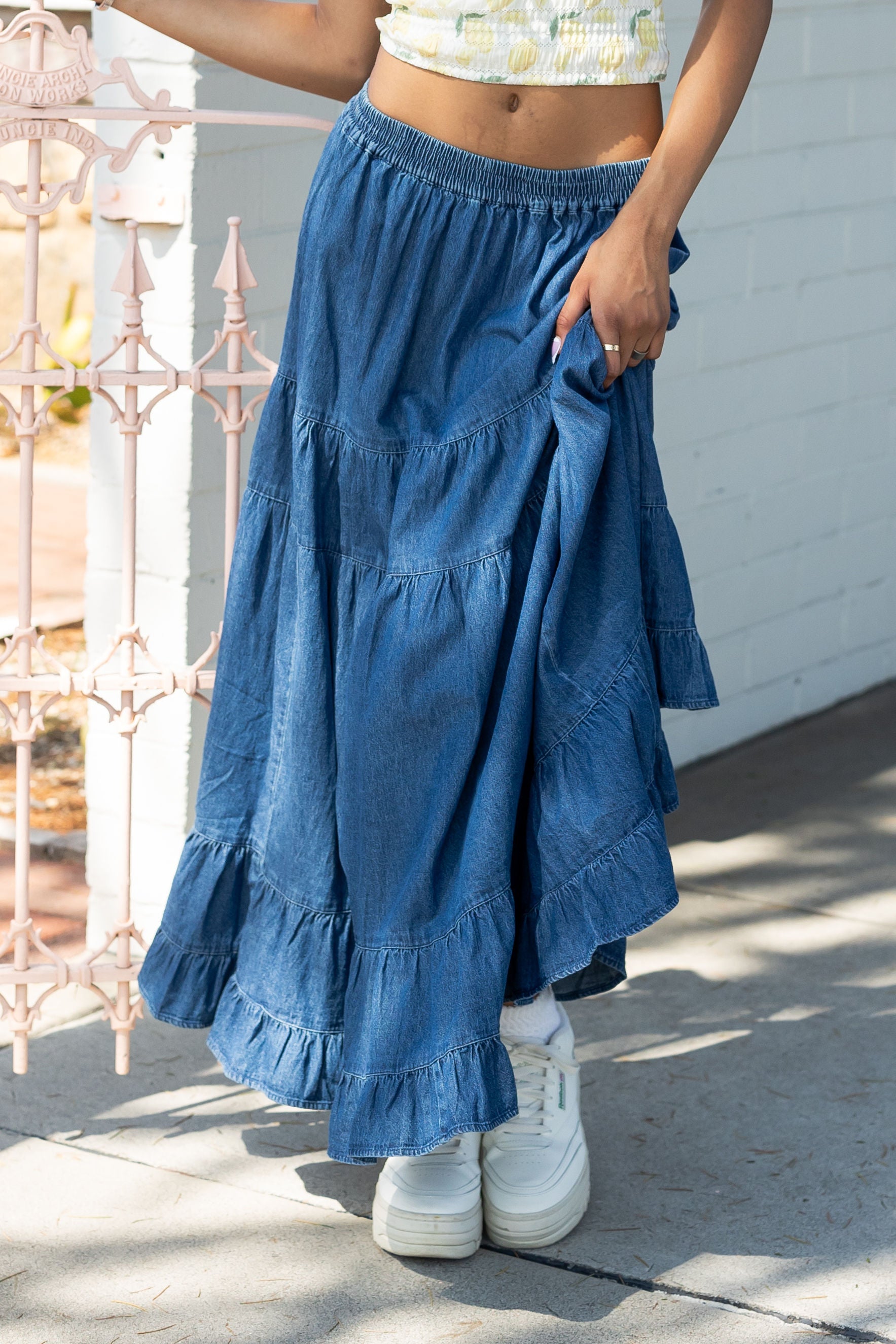 Denim Maxi Skirt