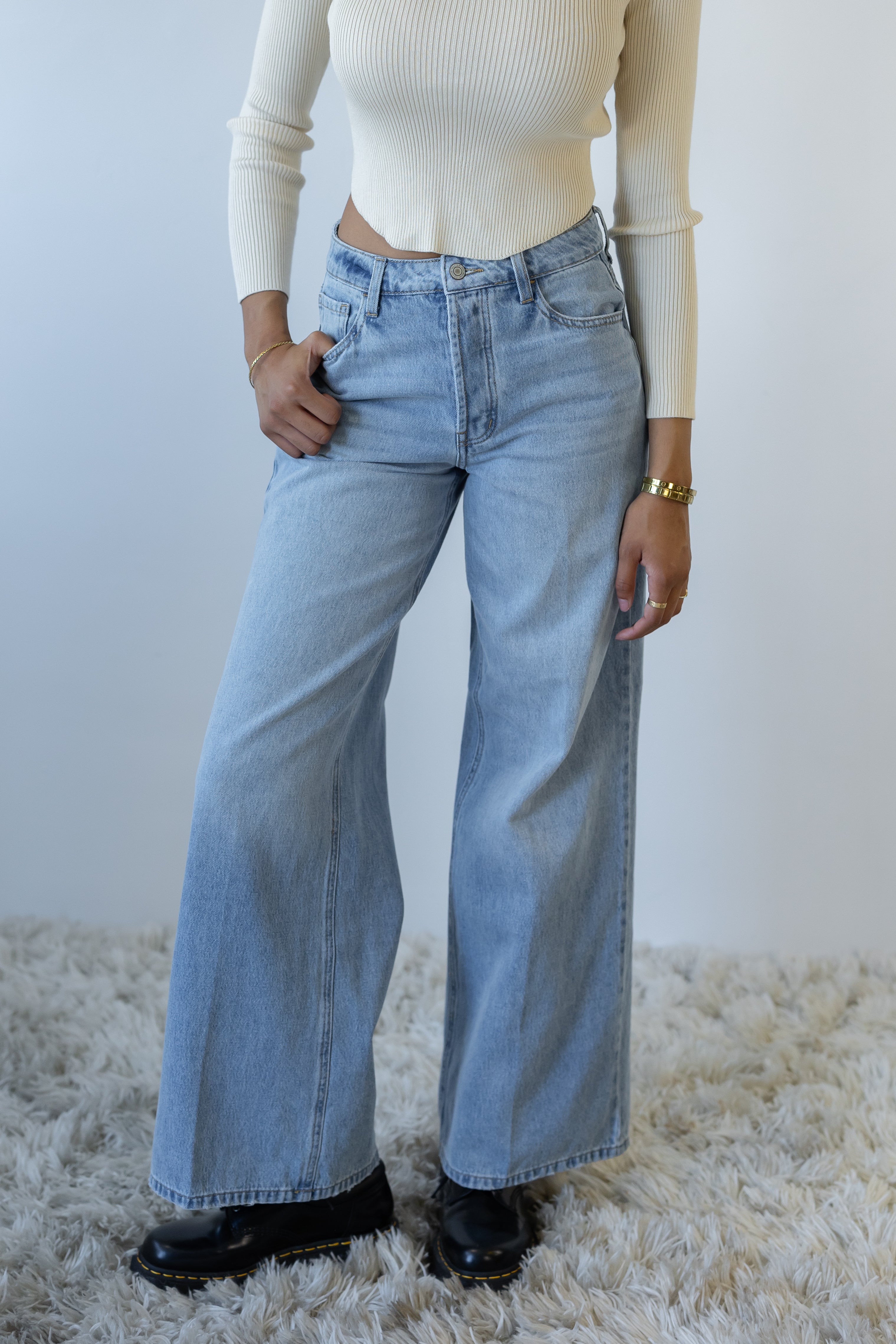 Nectar Premium Denim: The Olivine Wide Leg Jeans