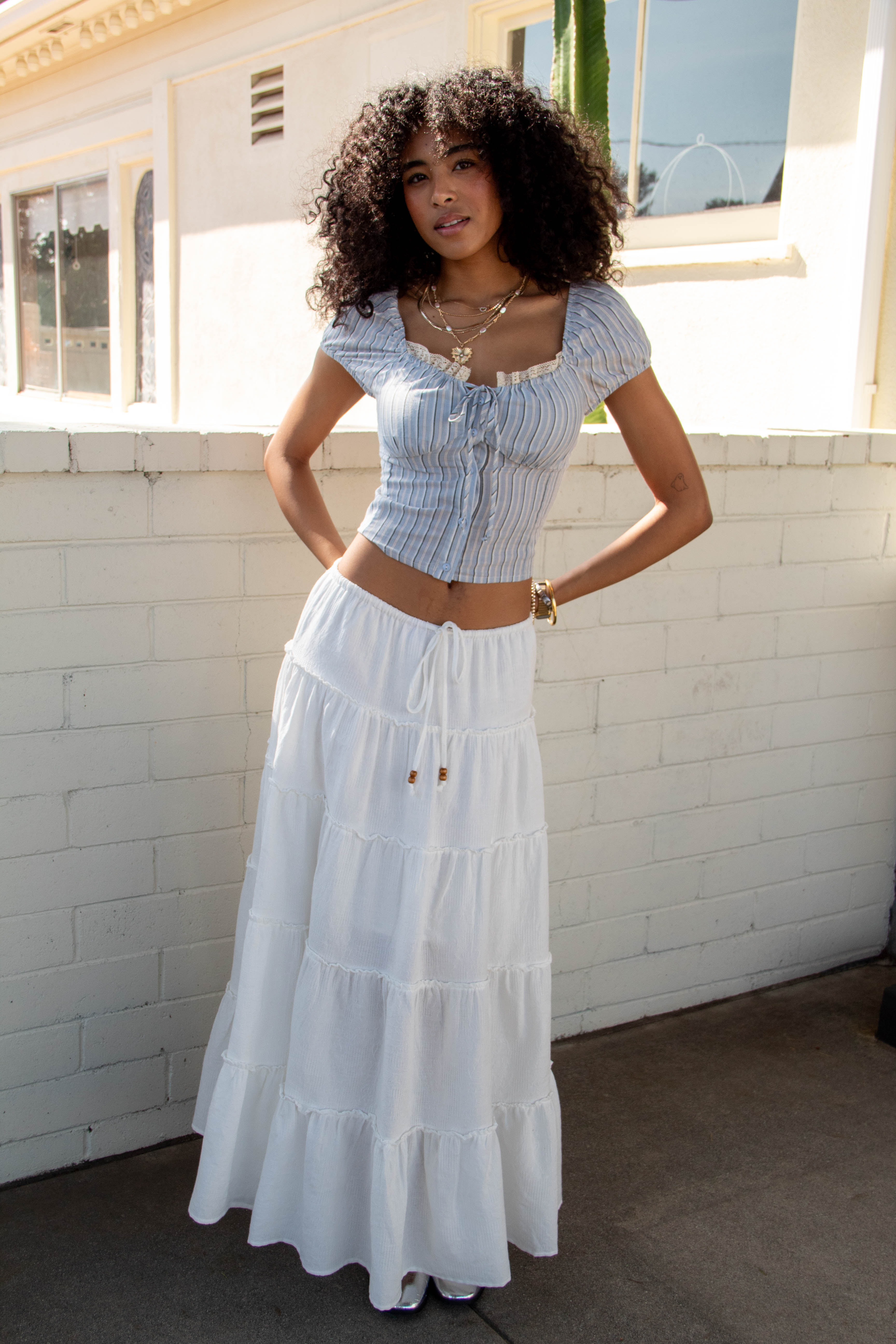 Tiered Maxi Skirt