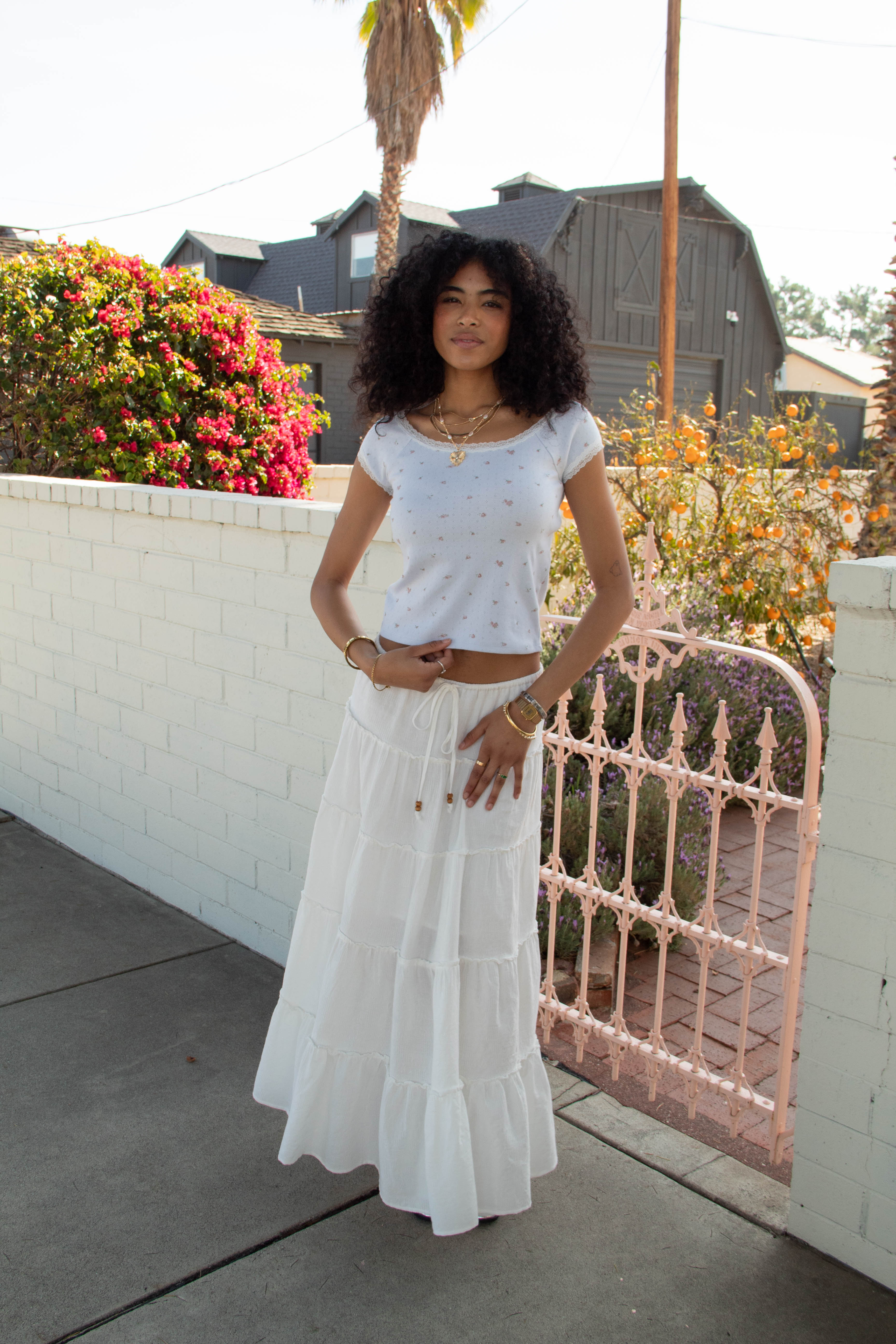 Tiered Maxi Skirt