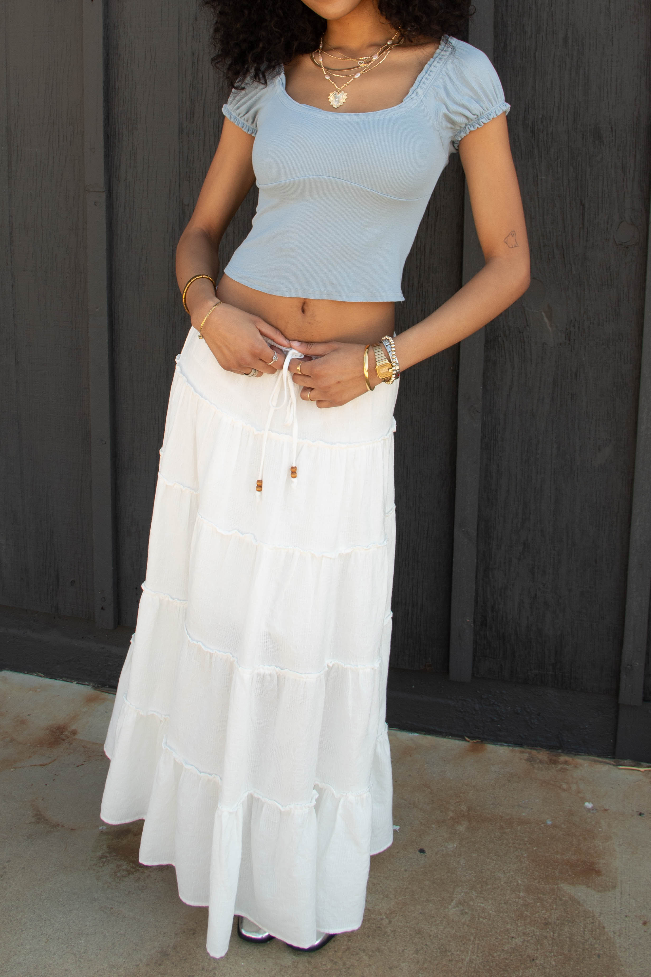 Tiered Maxi Skirt