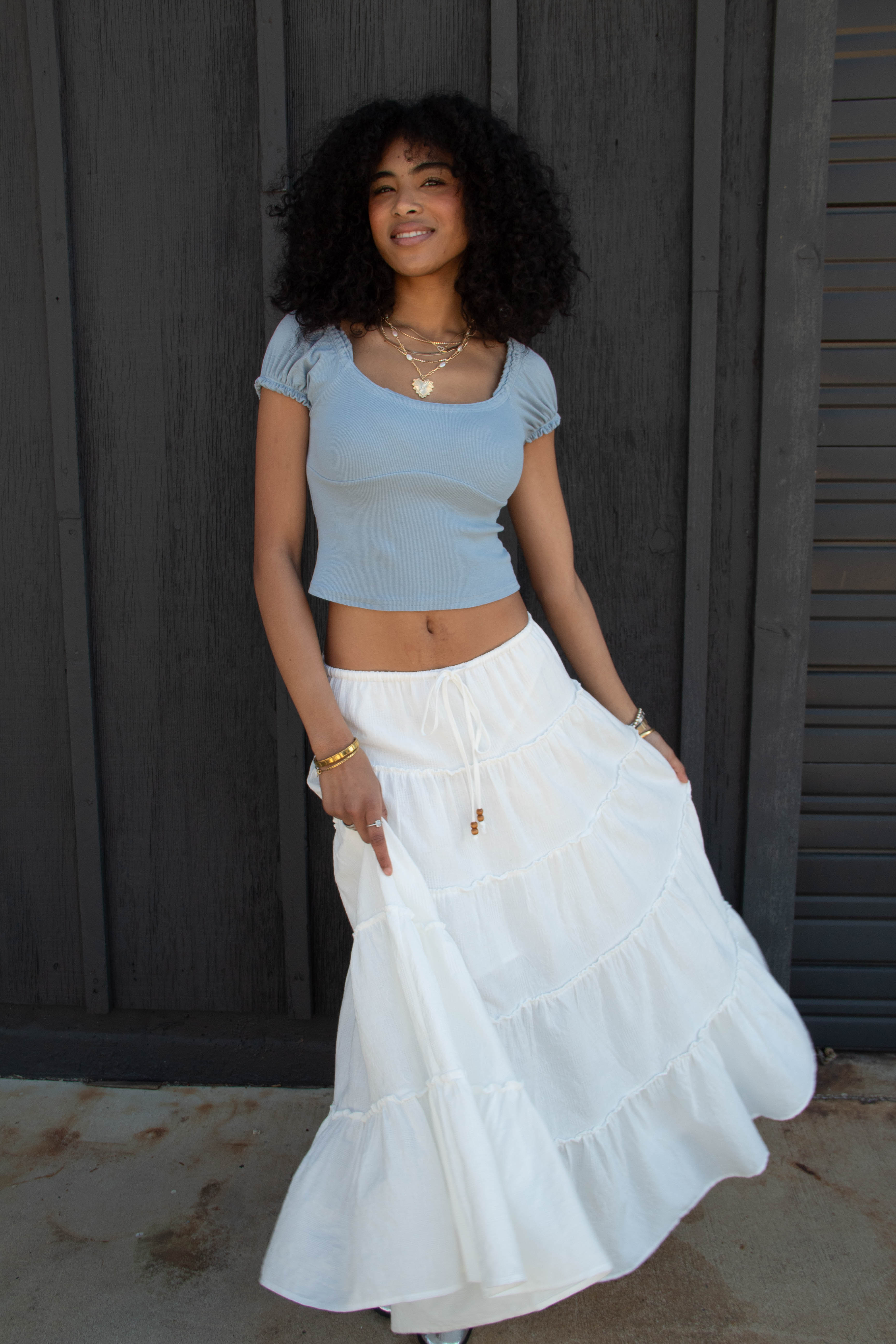 Tiered Maxi Skirt