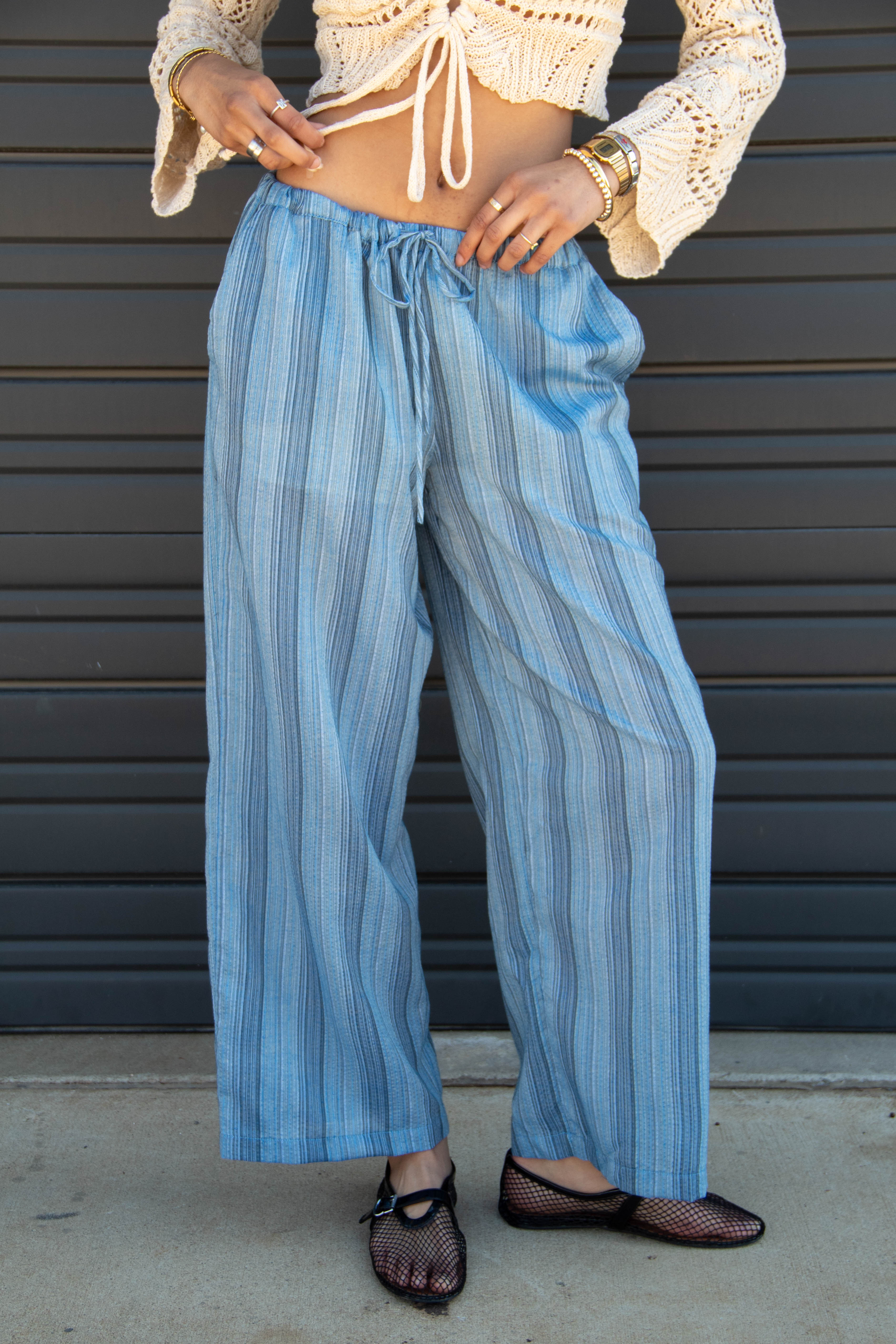 Striped Wide Leg Pants