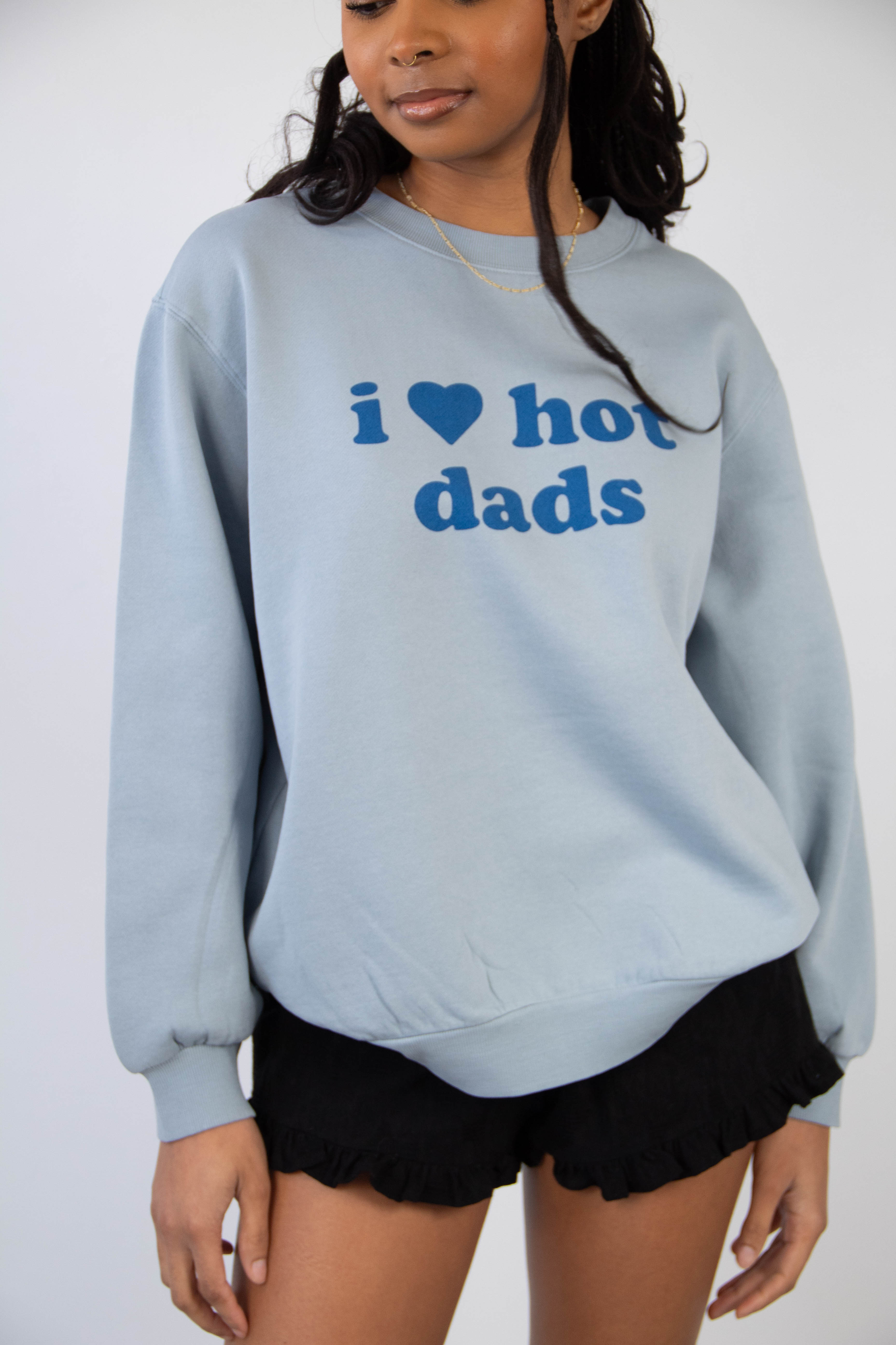 Hot Dads Graphic Crew Sweatshirt