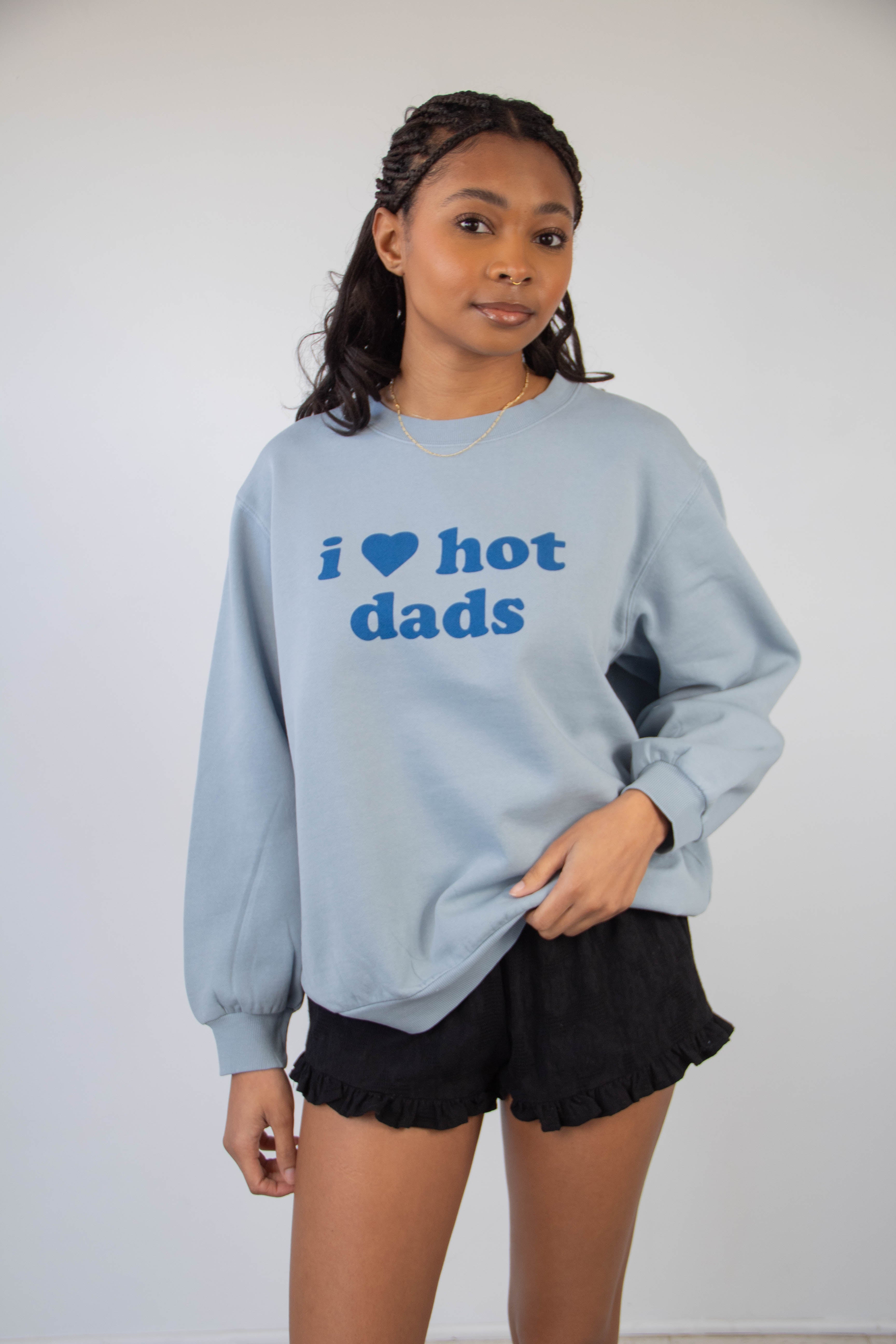 Hot Dads Graphic Crew Sweatshirt