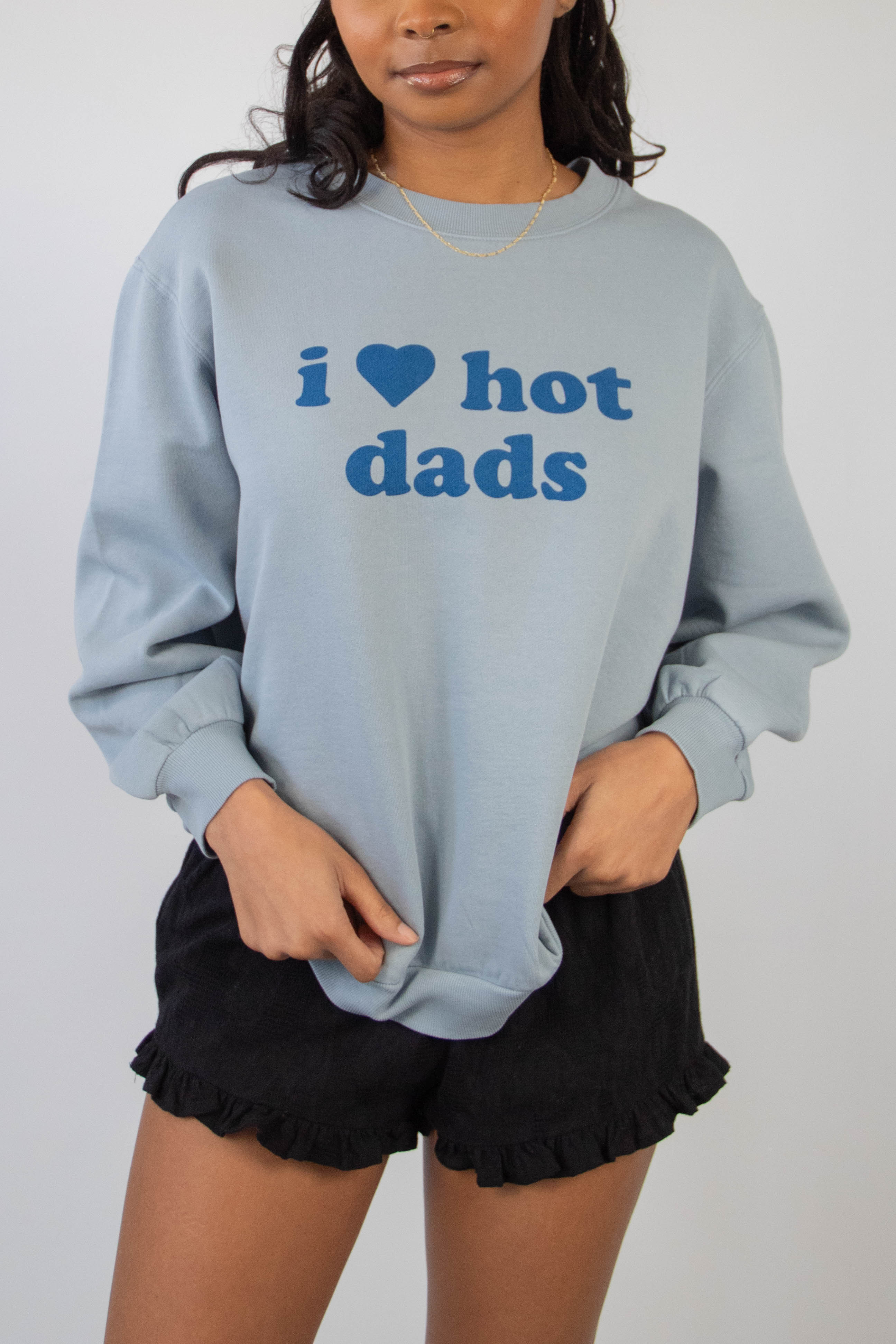 Hot Dads Graphic Crew Sweatshirt