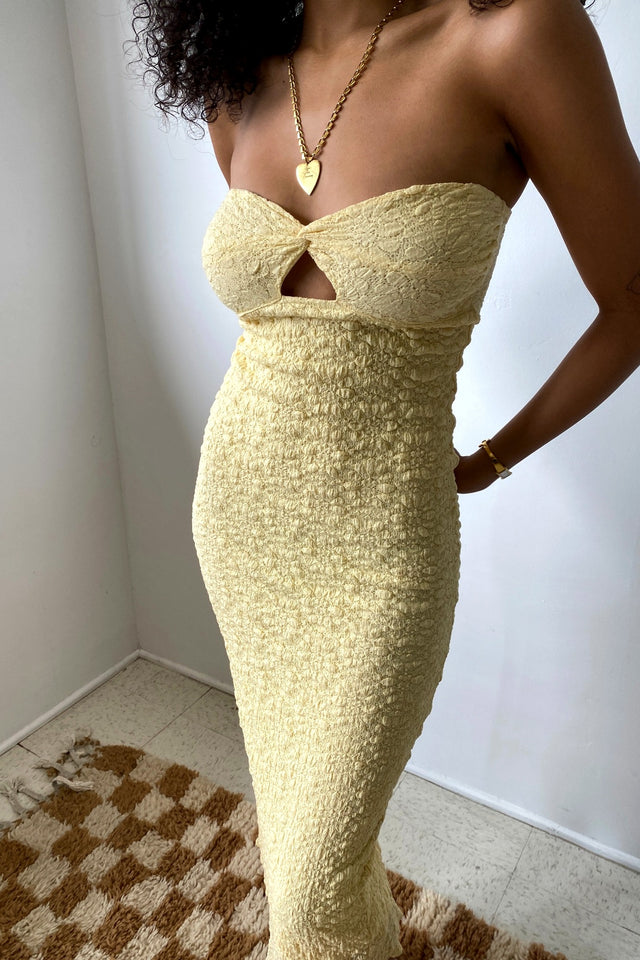 Twist-Front Midi Dress